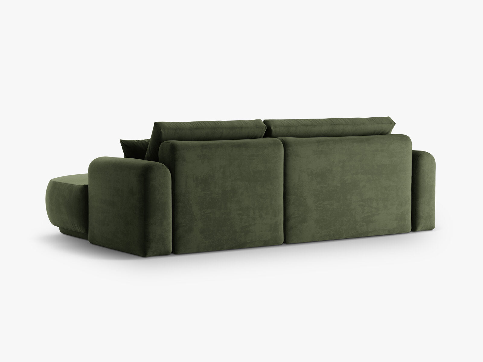 Micadoni Ella Ecksofa 5-Sitzer mit Schlaffunktion Rechts Samt Vogue Grün