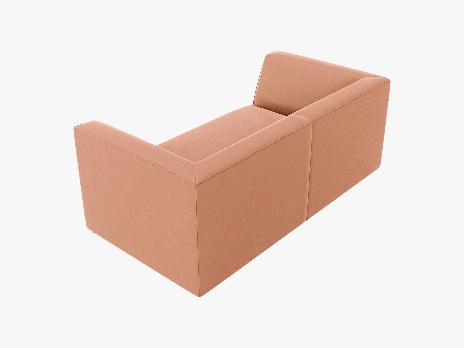 Micadoni Sofa Ruby 2-Sitzer Samt Salvador Rosa