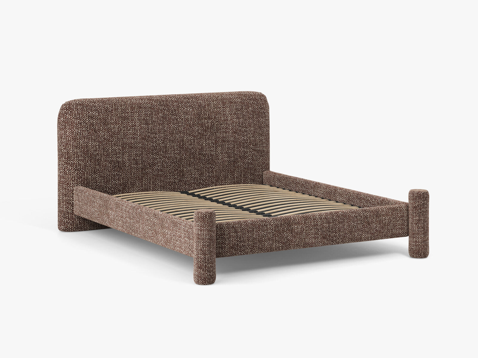 Micadoni Vera Bett mit Kopfteil Chenille SILENCIO Braun 160x200
