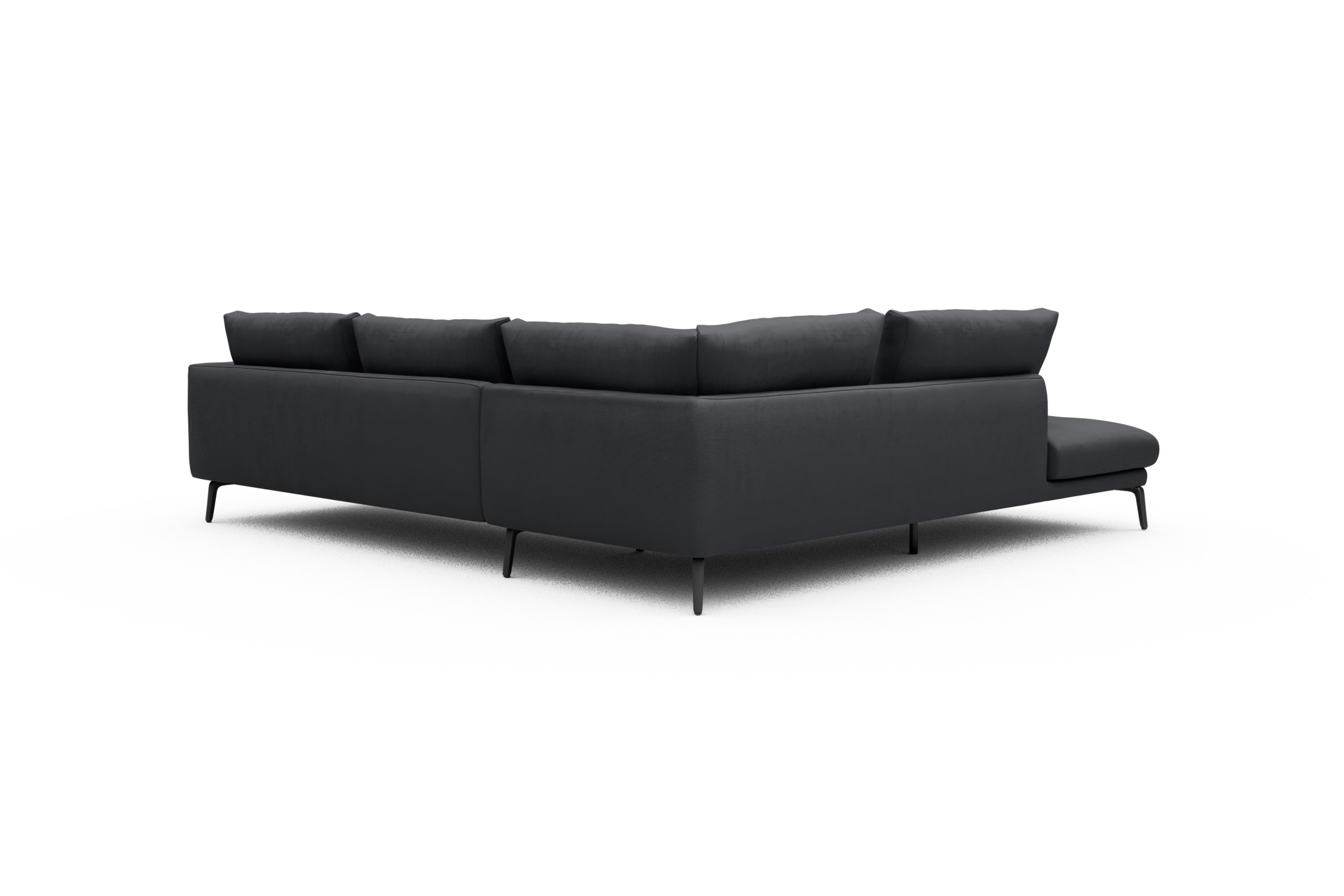 Ecksofa Karl Relax-Ecke links mit 2,5-Sitzer Cordufine-Slate-Grey