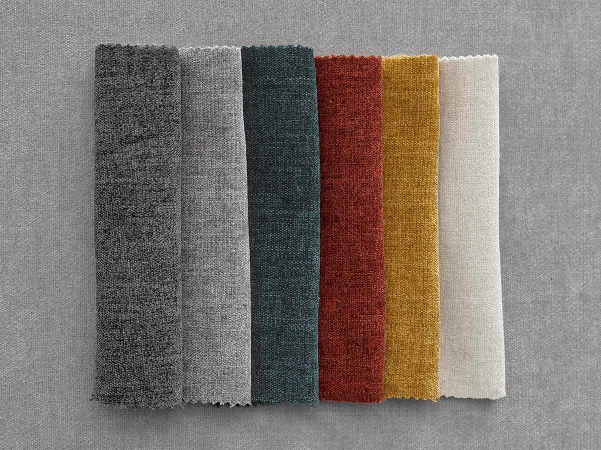 Bobochic Enore Ecksofa 330 × 100 cm Stoff Hellgrau Ecke links