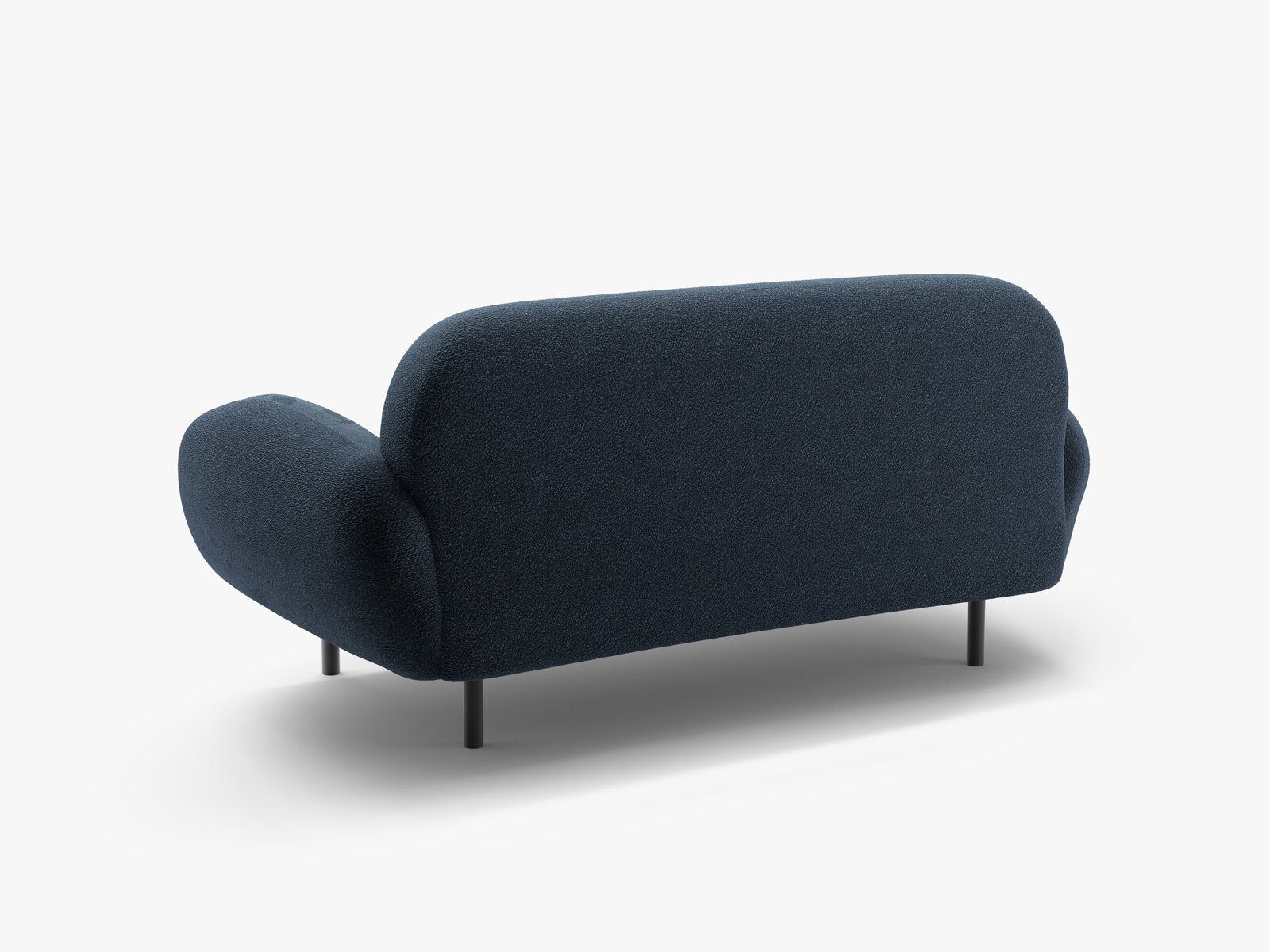 Micadoni Sofa Poppy 2-Sitzer Boucle Baloo Dunkelblau