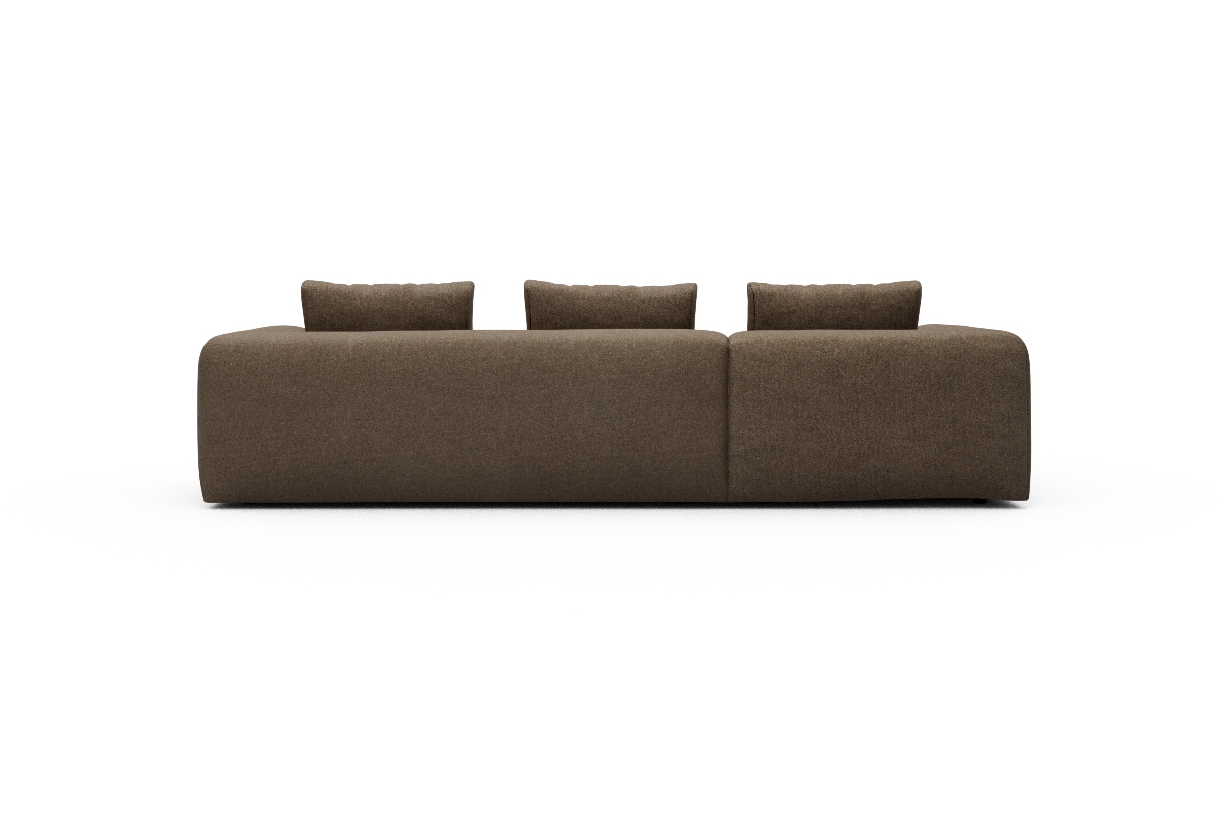 Ecksofa Fred Chaiselongue links mit 2,5-Sitzer Aivi-Khaki-Brown