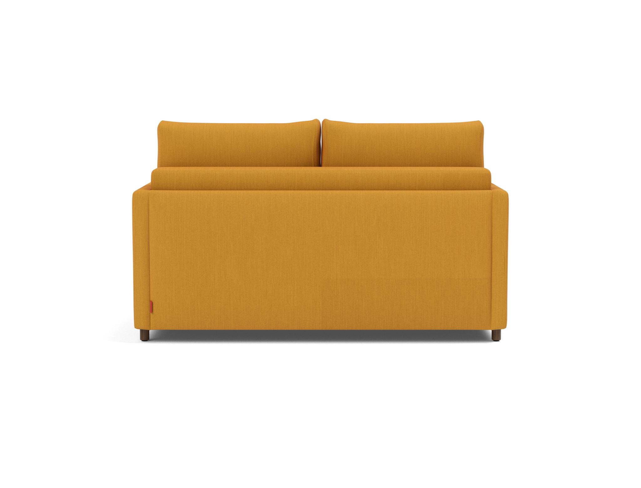 Schlafsofa Neah mit Slim-Armlehnen 140 Flachgewebe Elegance 507-Burned-Curry
