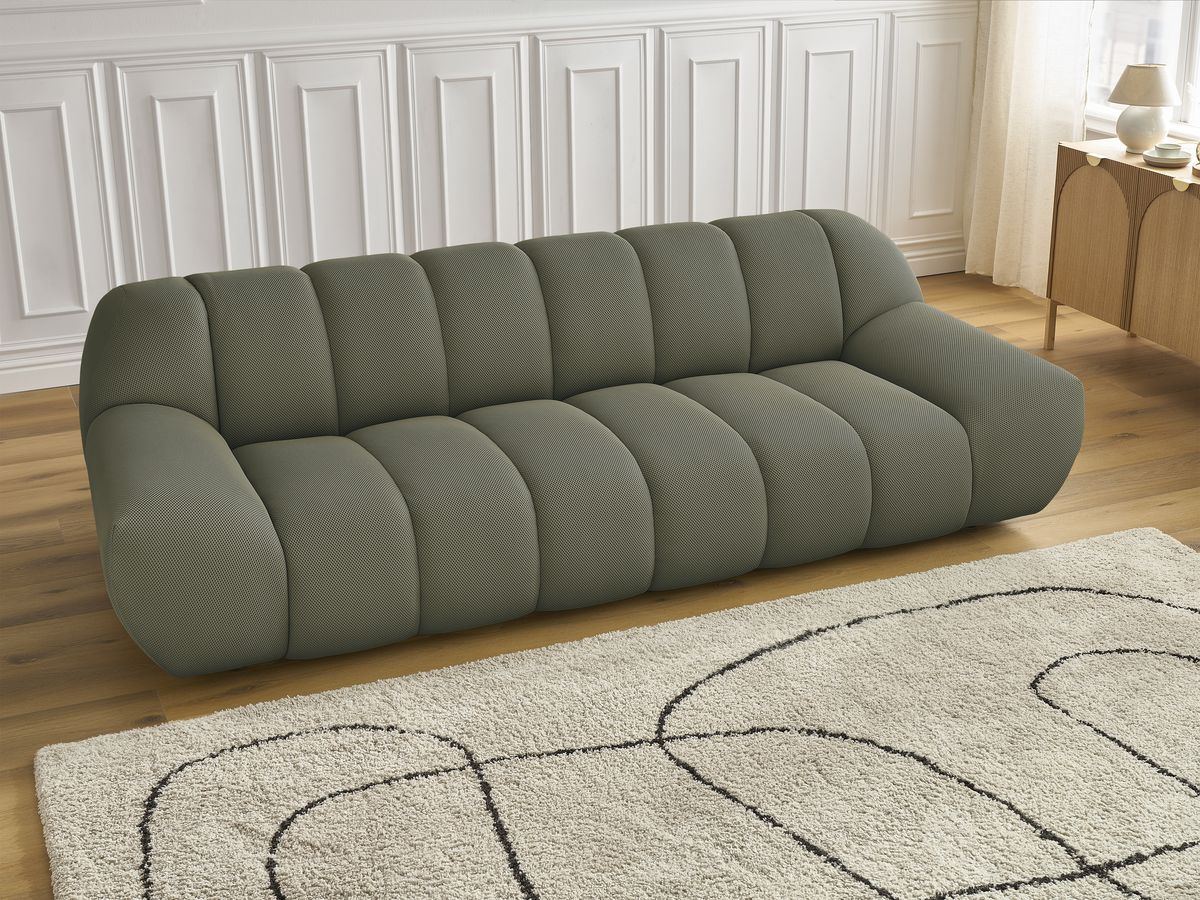 Bobochic Hayden Sofa 3-Sitzer Mesh-Stoff Grün