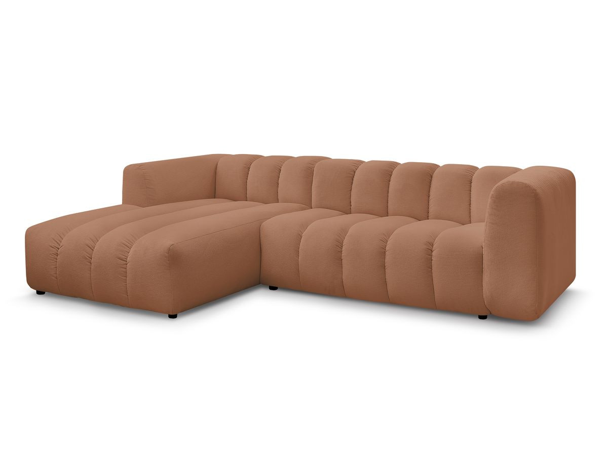 Bobochic Talia Ecksofa Melange-Stoff Orange Ecke links