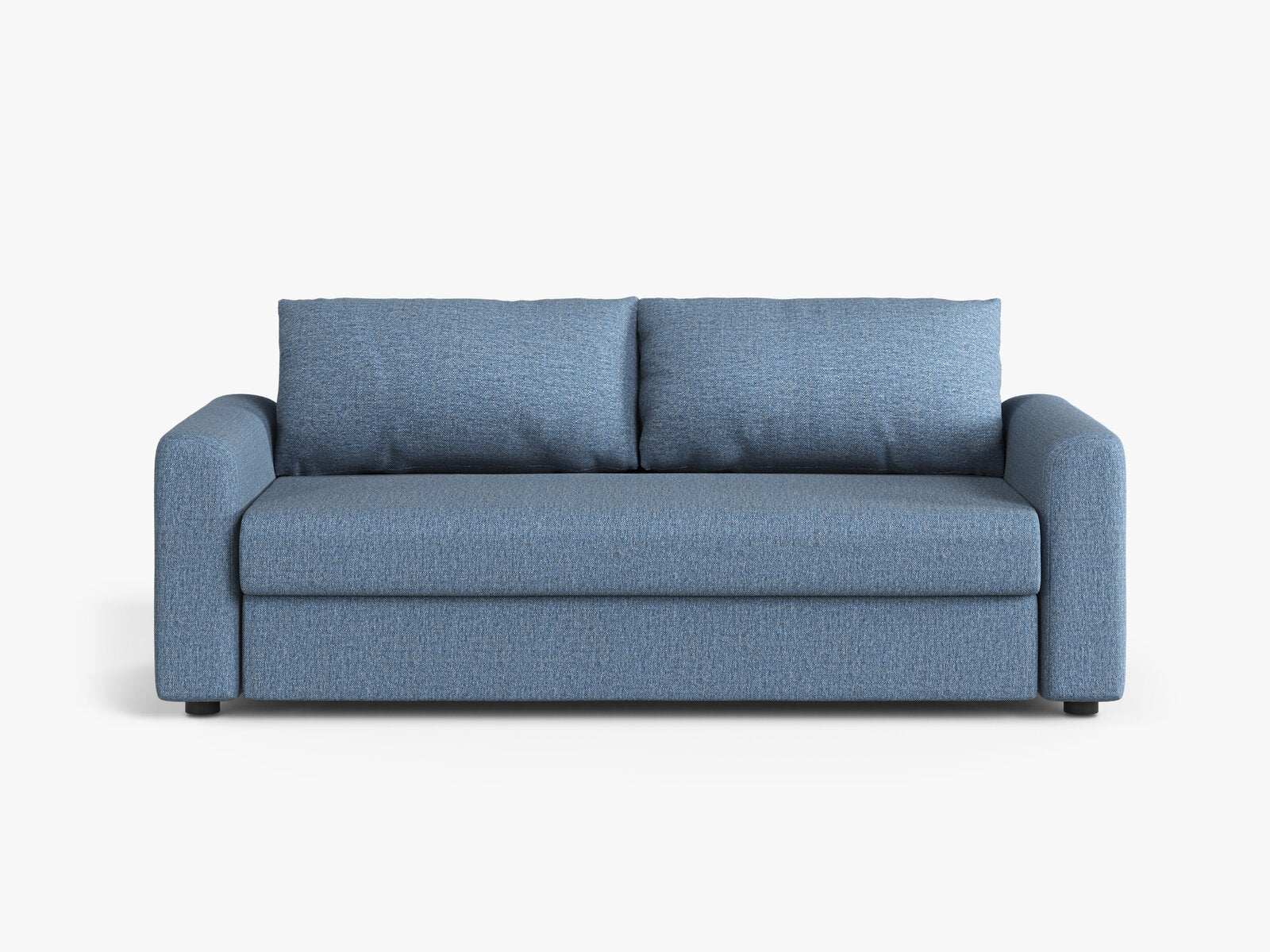 Micadoni Sofa mit Schlaffunktion David 3-Sitzer Strukturierter Stoff Babel Dunkelblau