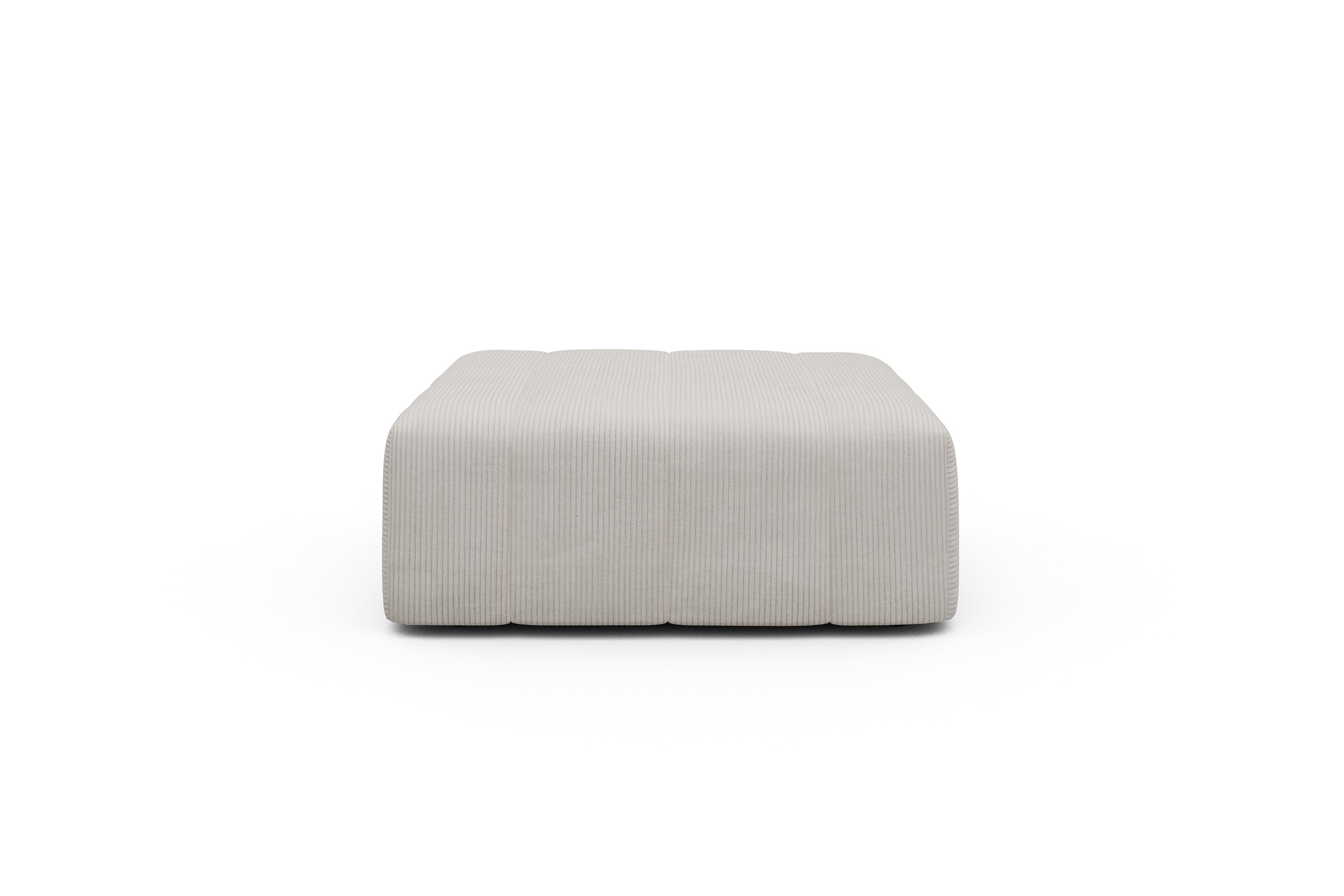 Sitzhocker Hugo Ottomane Corduroy-Ivory