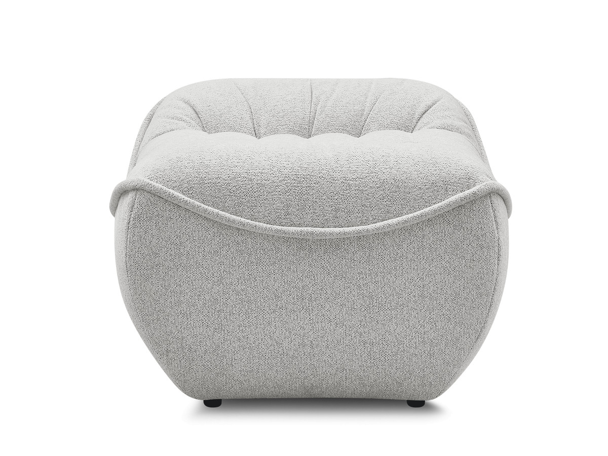 Bobochic Serena Pouf Melange-Stoff Hellgrau