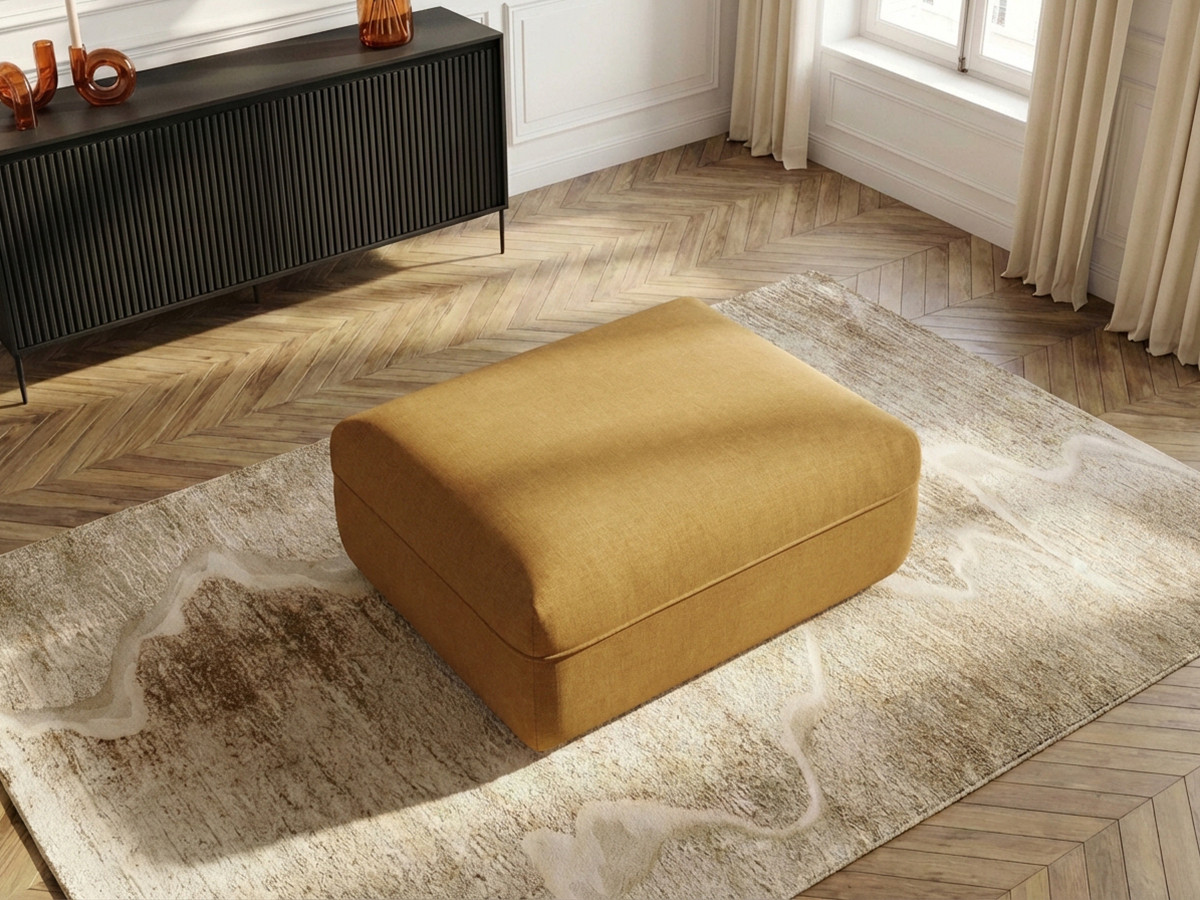 Bobochic Luigi Pouf Strukturstoff Gelb