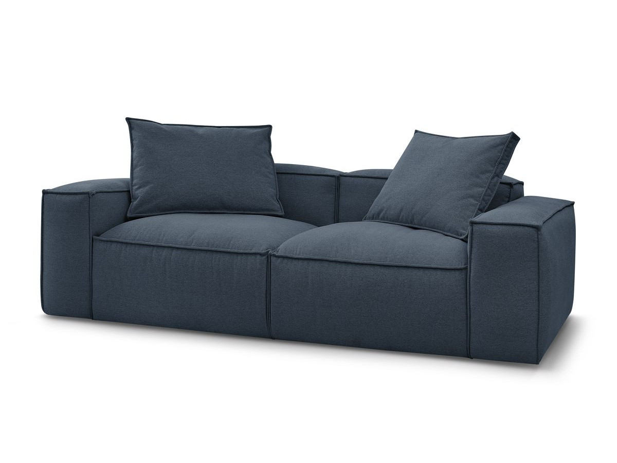 Bobochic Boheme Sofa 3-Sitzer Melange-Stoff Dunkelblau