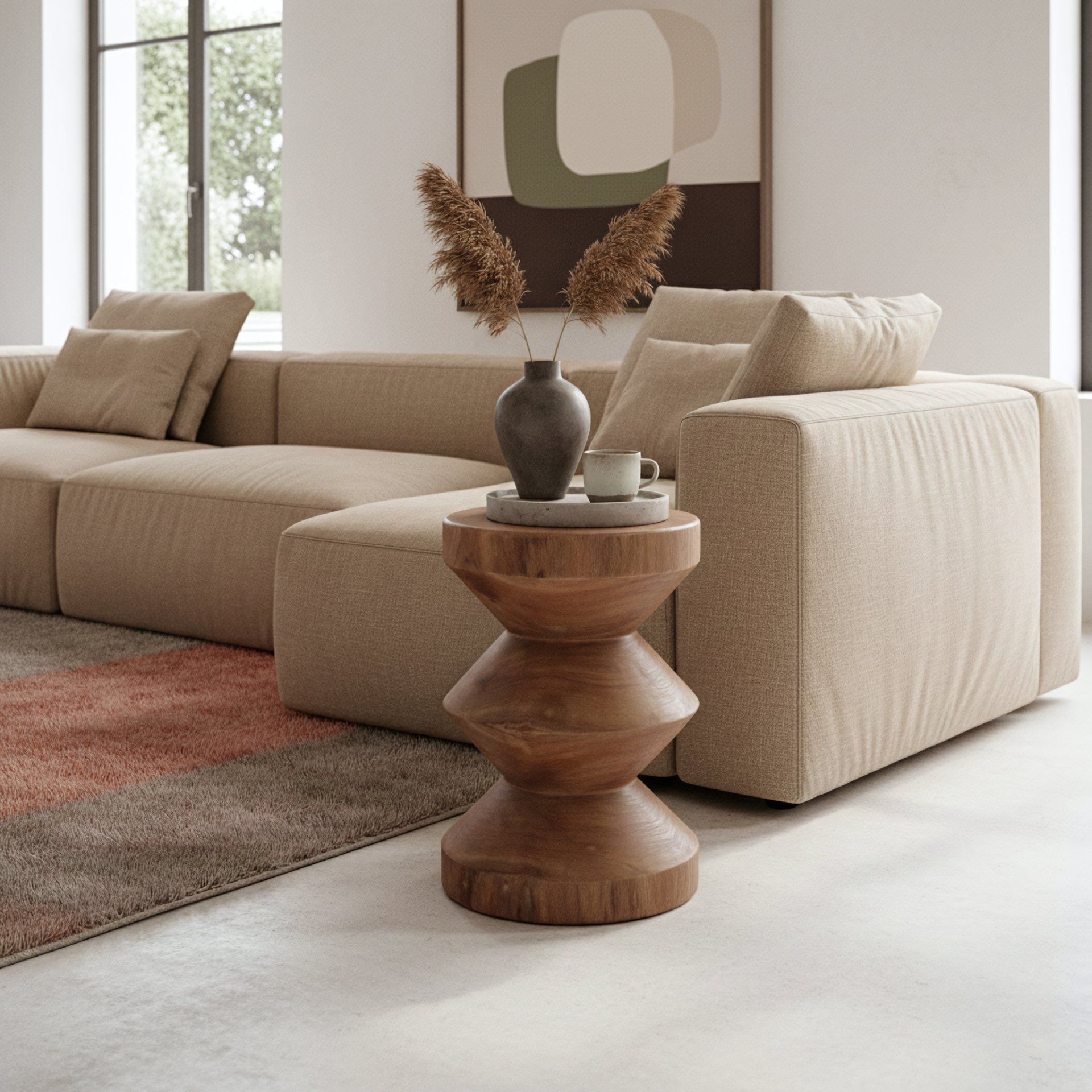 Raw Materials Forma Beistelltisch aus Teakholz Rizo natur