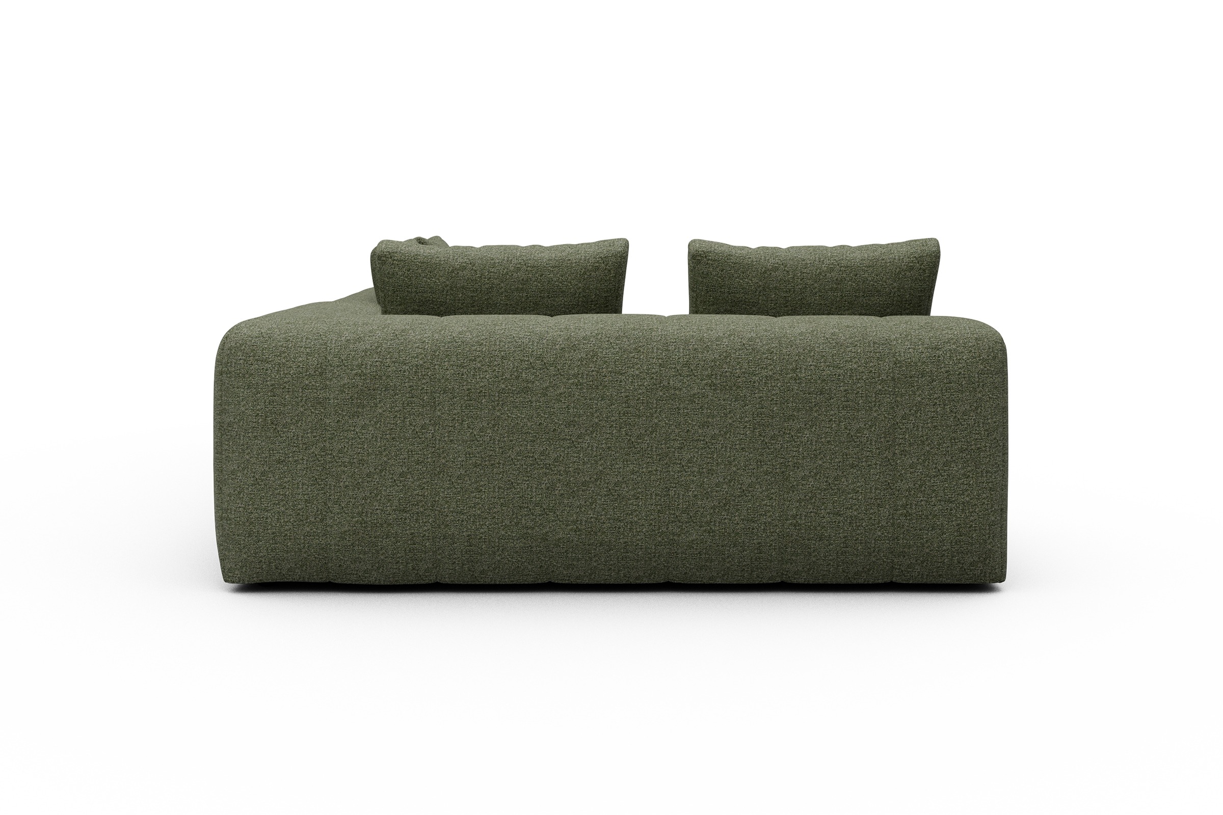 Ecksofa Hugo 2x 2,5-Sitzer Armlehne rechts Carreno-Vivid-Green