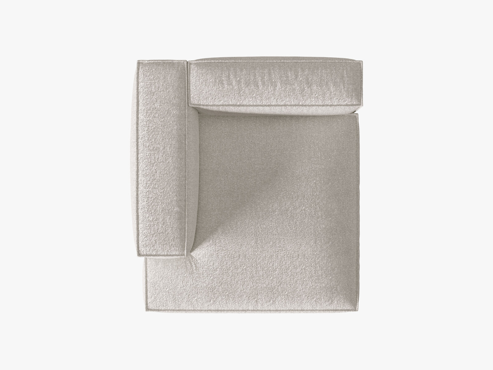 Micadoni Recamiere Nuria 1-Sitzer Links Boucle Grau Beige Melange