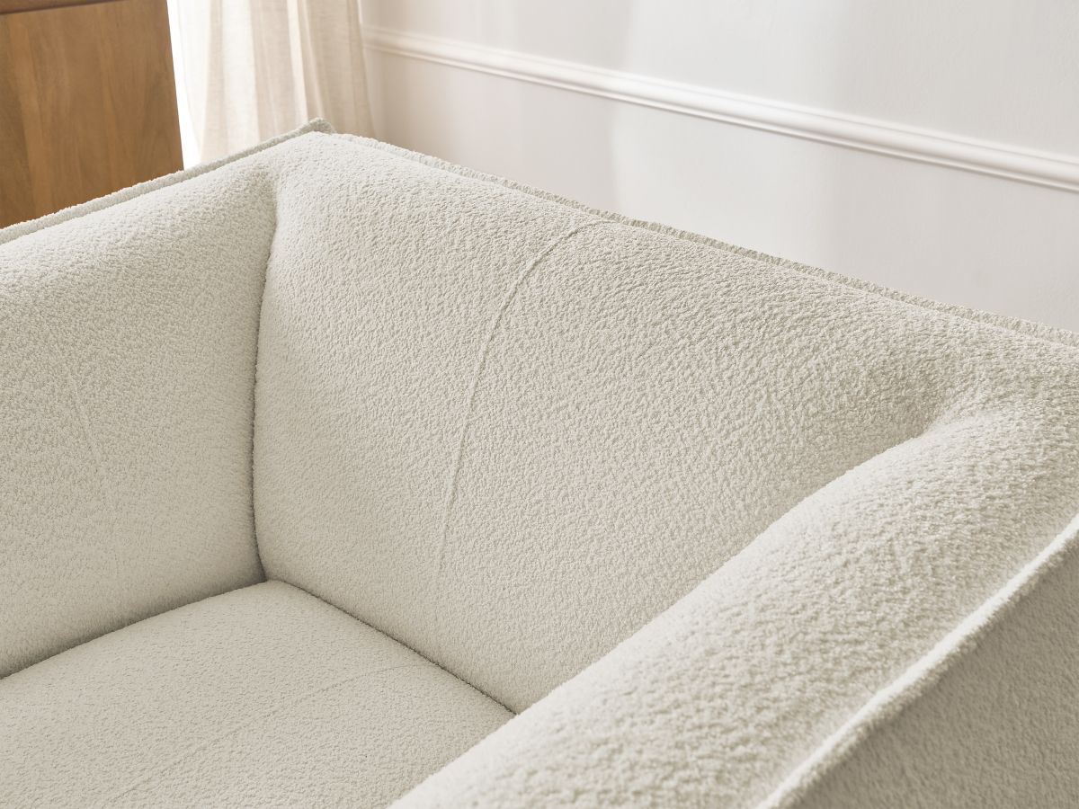 Bobochic Giorgia Sessel Bouclé-Stoff Beige