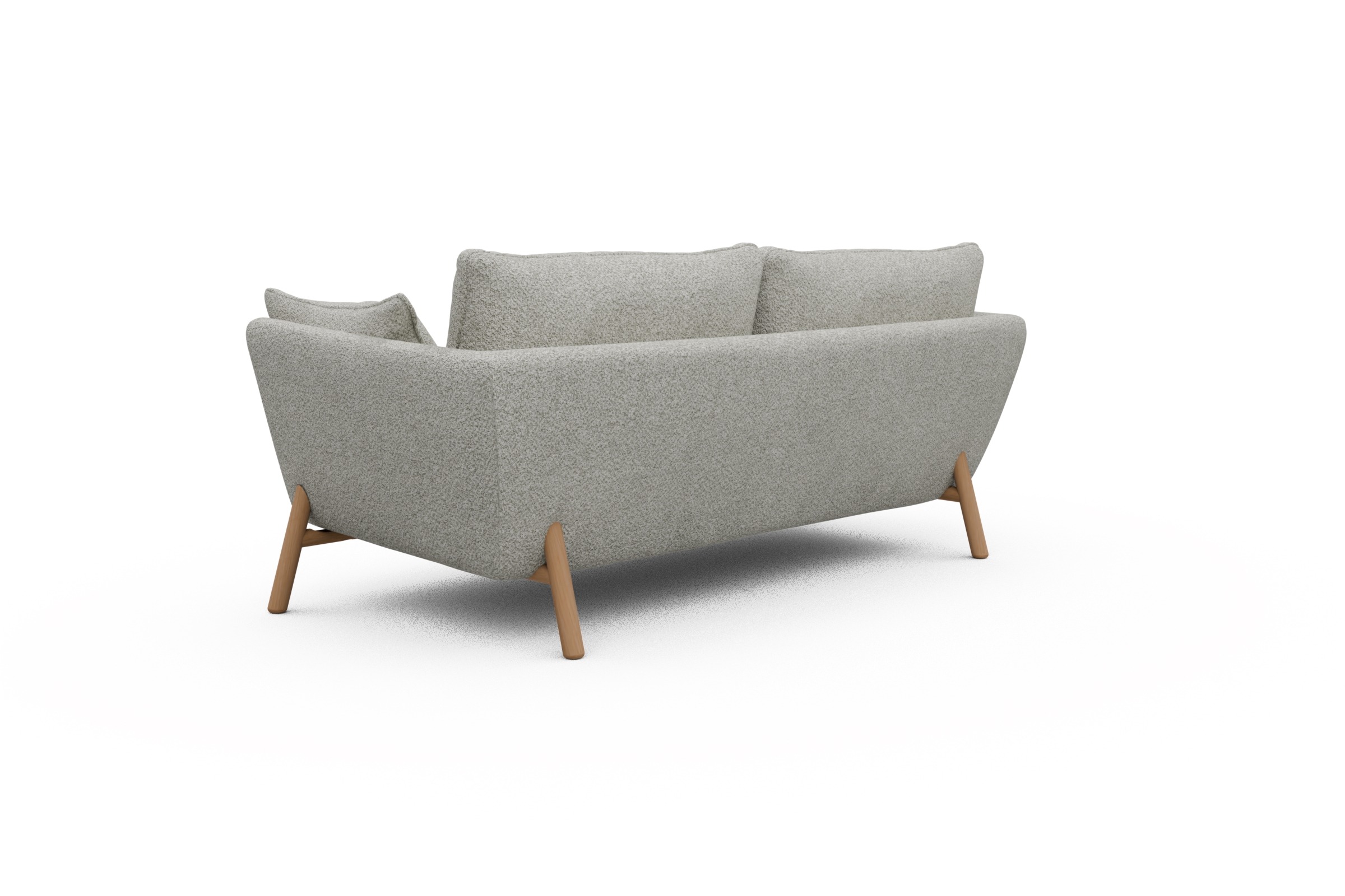 Sofa Emil 2-Sitzer Beinfarbe Eiche Natur Vanora-Warm-Sand
