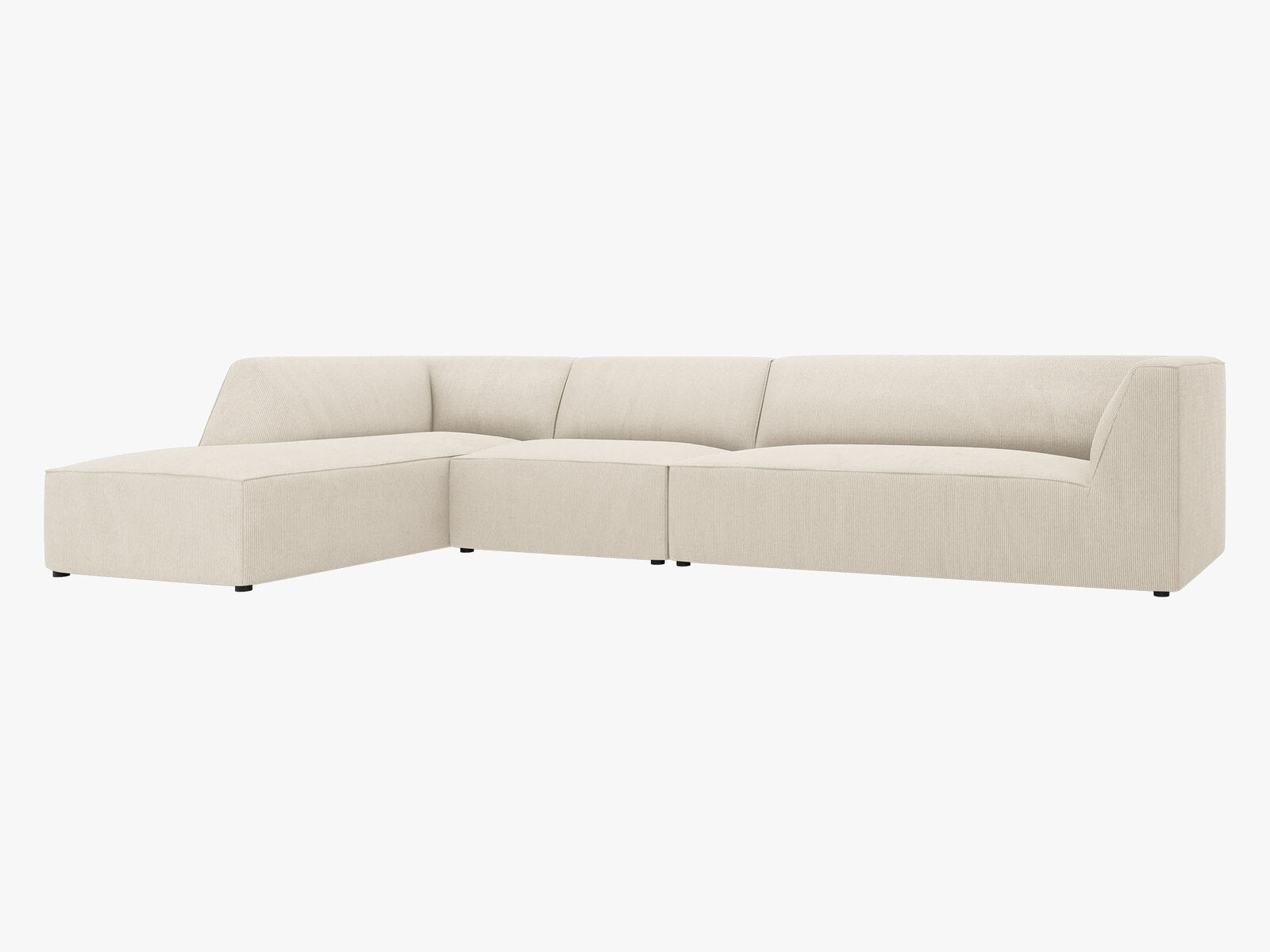 Micadoni Ecksofa Ruby 5-Sitzer Links Kord Scala Helles Beige