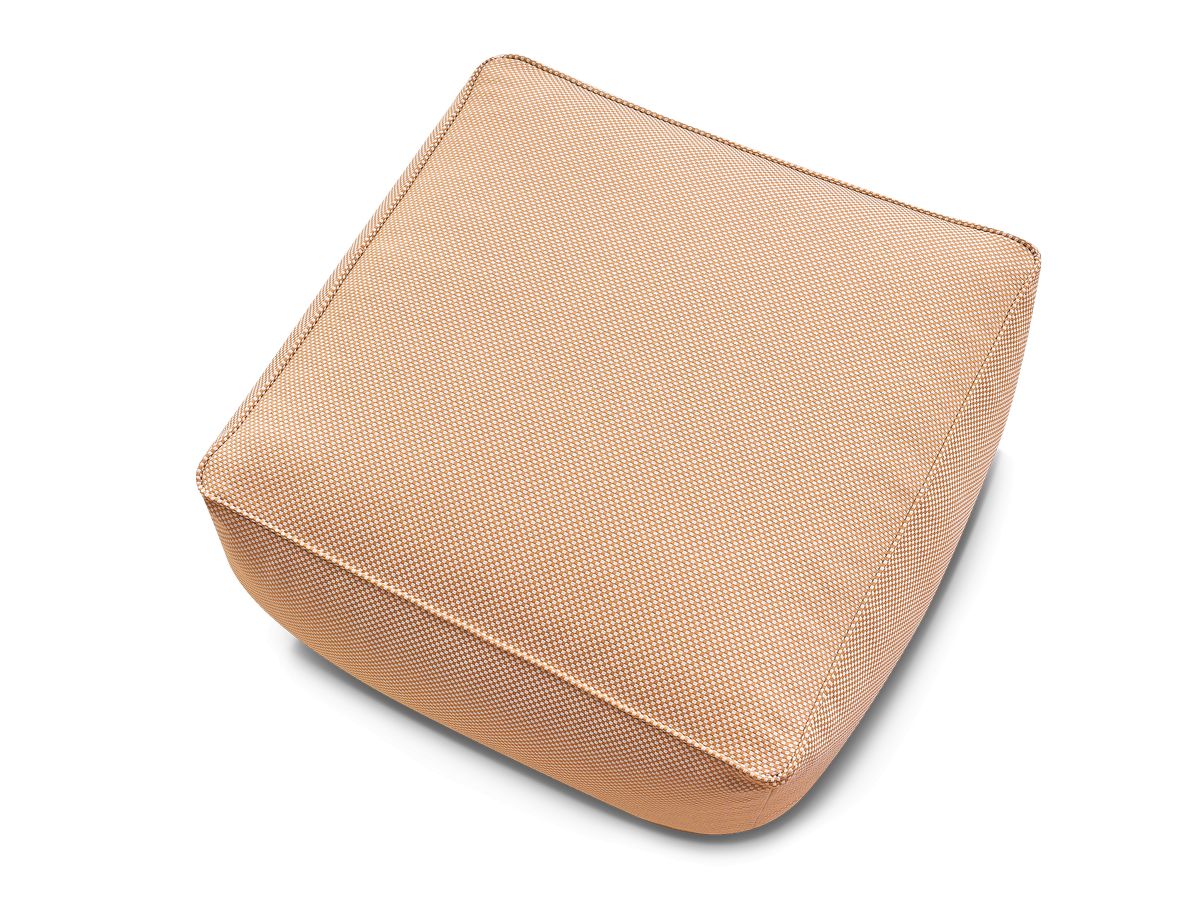 Bobochic Riviera Pouf 80 × 80 cm Melange-Stoff Orange