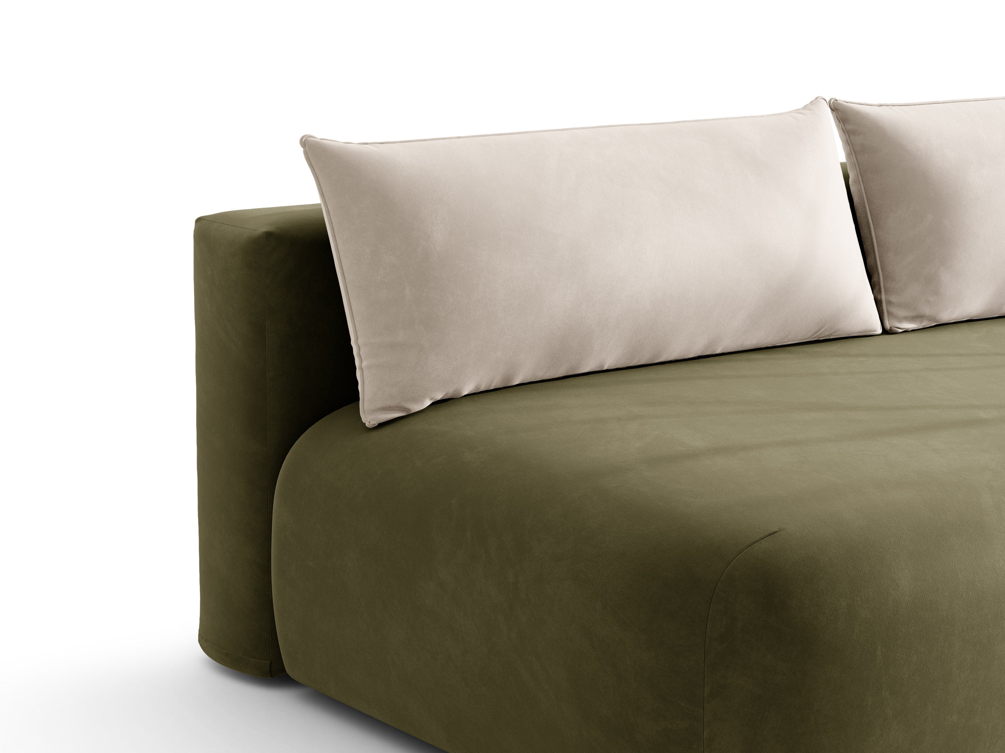 Micadoni Hena Sofa Mit Bettfunktion Und Stauraum Samt Salvador Grün