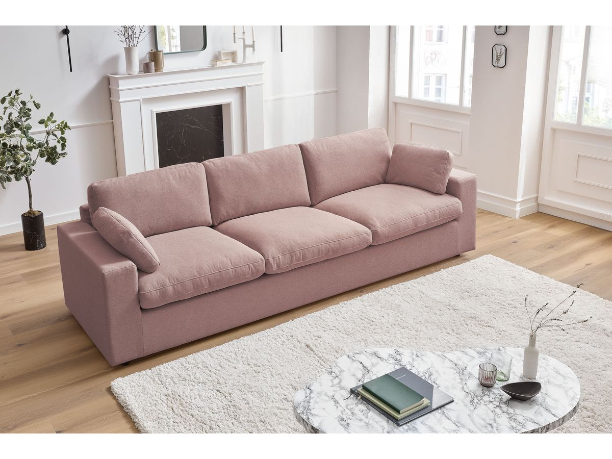 Bobochic Belair Sofa 4-Sitzer Stoff Rosa