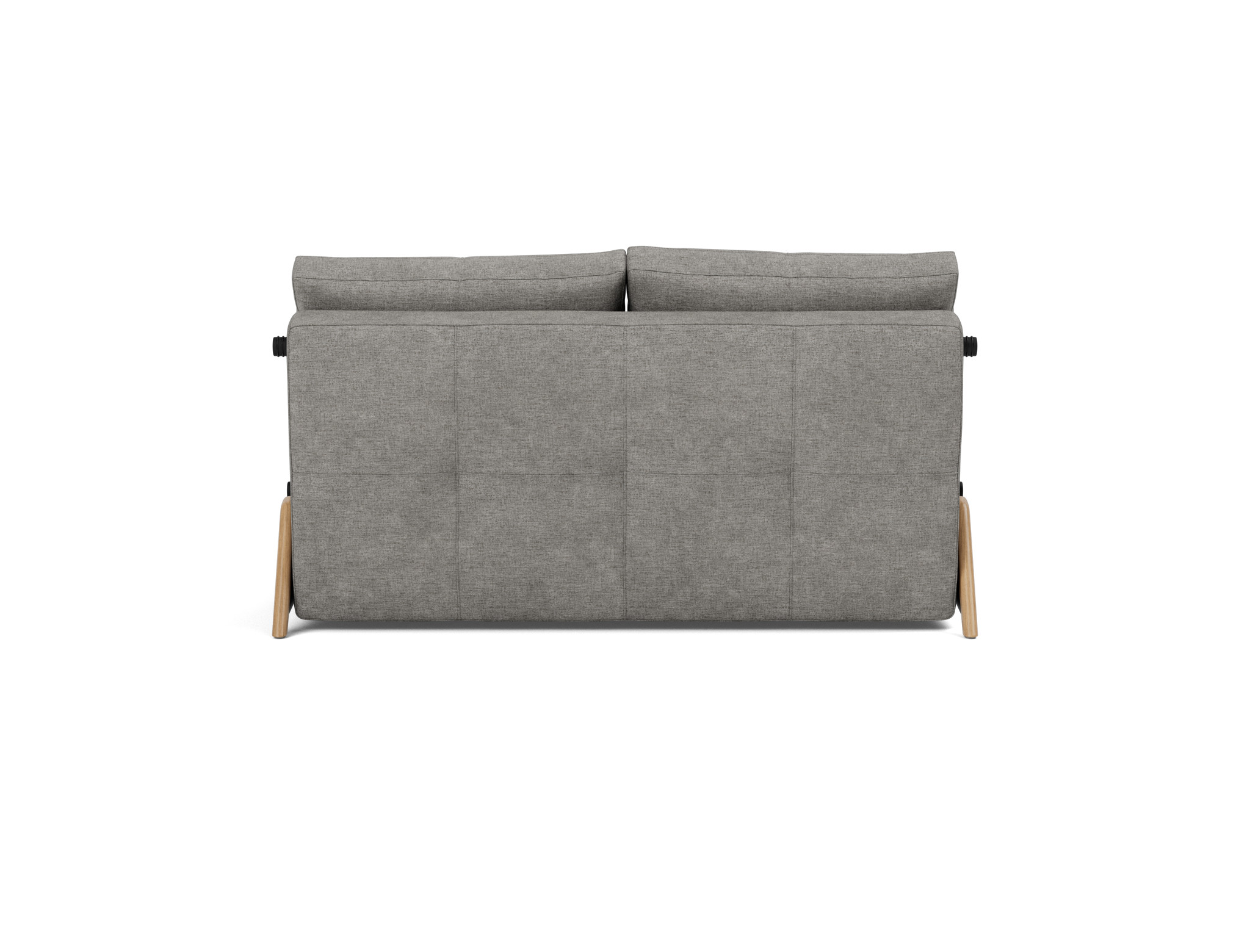 Schlafsofa Cubed 140 Flachgewebe Avella 282-Warm-Grey Beine Eiche