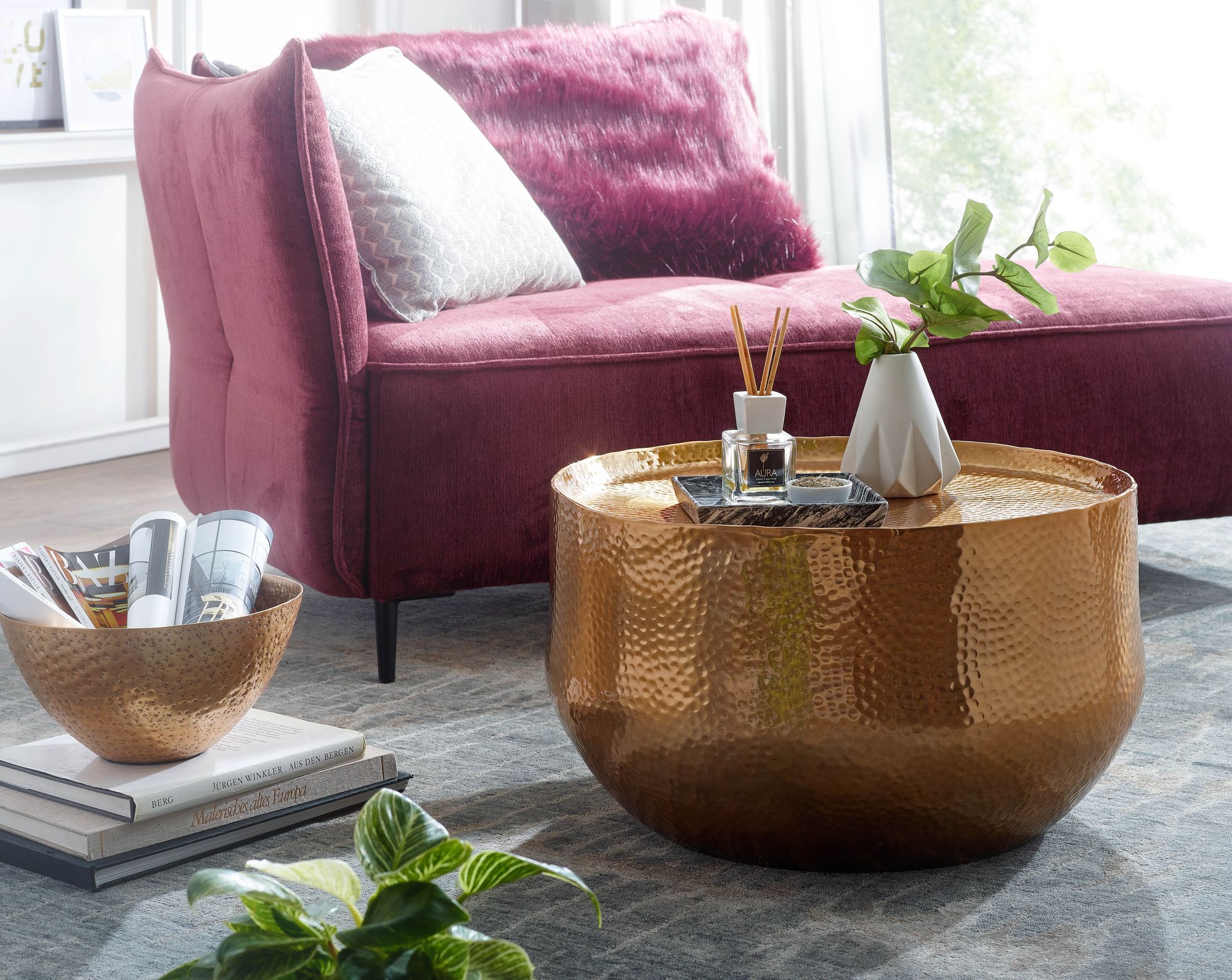 Couchtisch Brekke Gold Ø 60 × H 35 cm