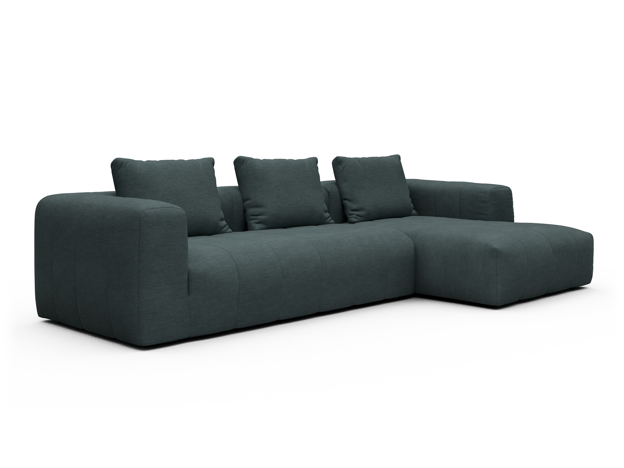 Hugo 2,5-Sitzer Armlehne links mit Chaiselongue Vivus-Blue moebelfaktor