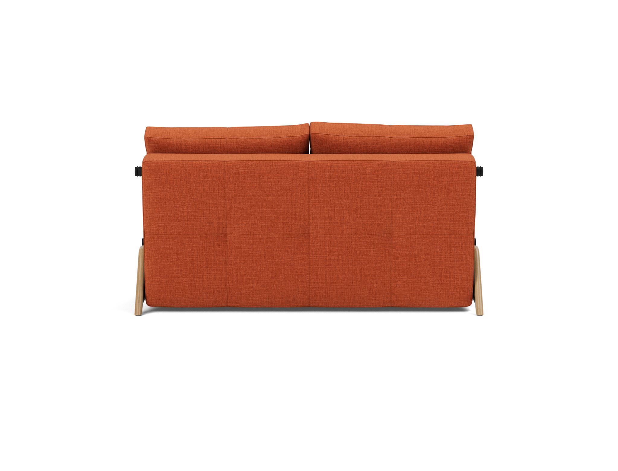 Schlafsofa Cubed 140 Chenille Esina 412-Rust-Orange Beine Eiche