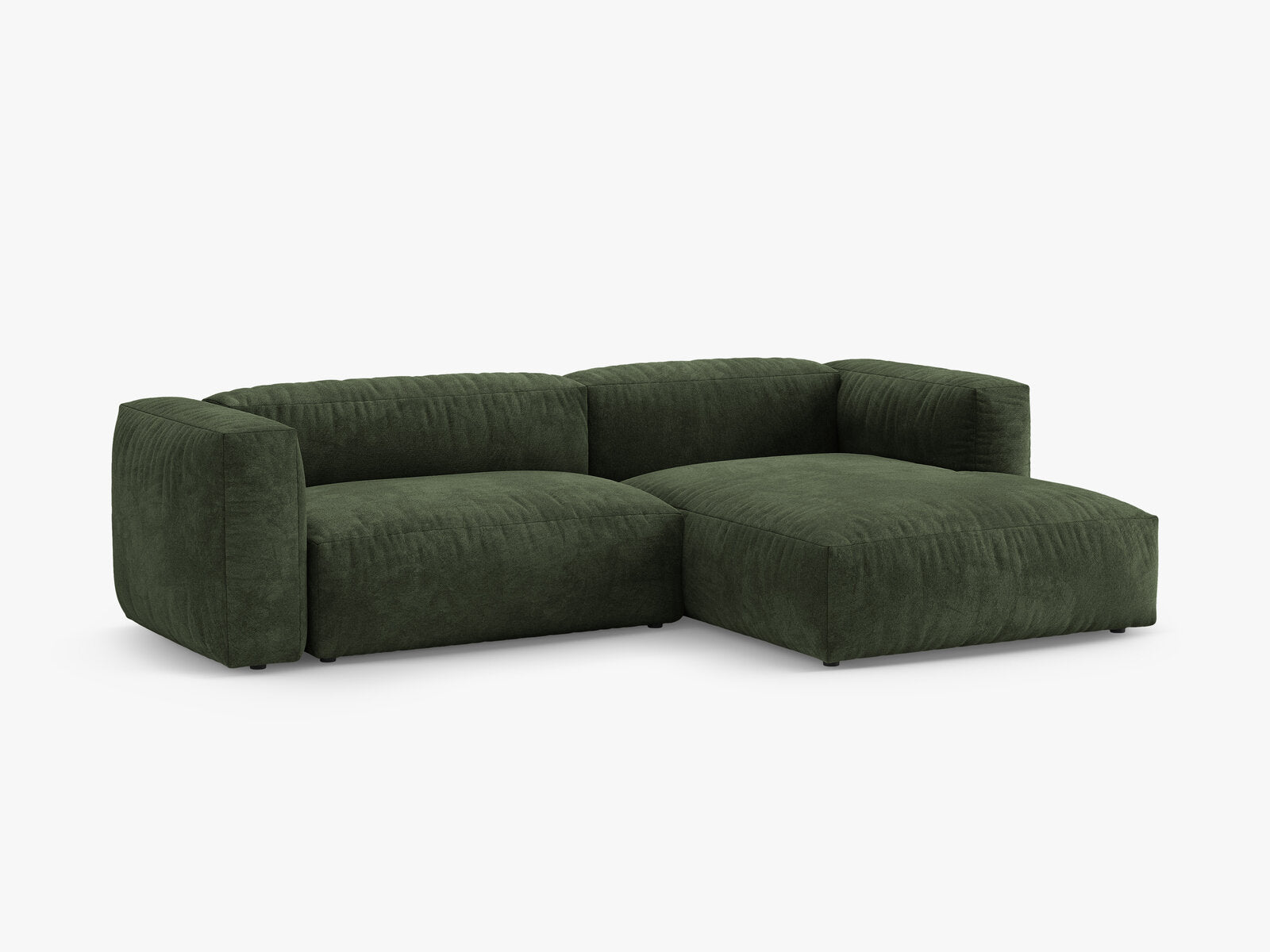 Micadoni Martina Ecksofa 4-Sitzer mit Schlaffunktion Rechts Samt Vogue Grün