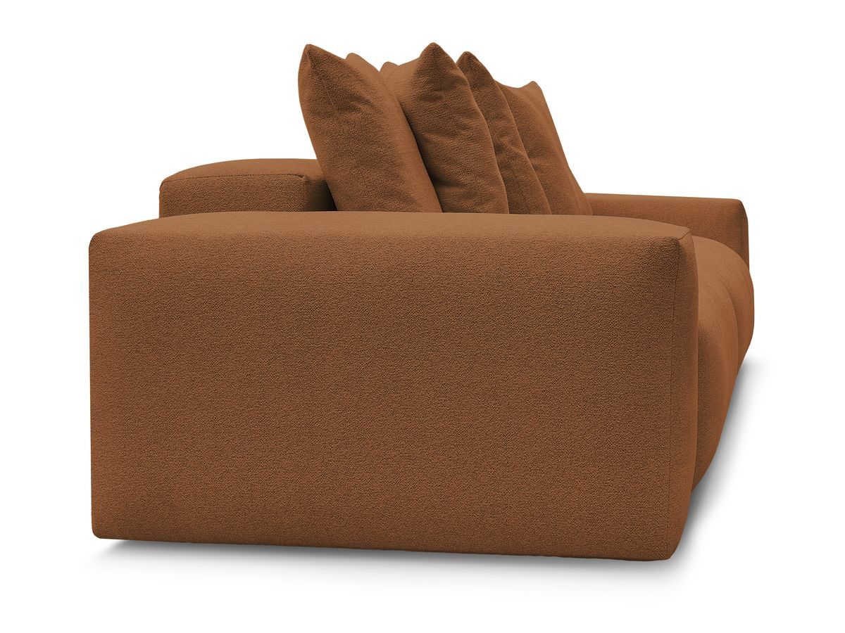 Bobochic Voltaire Sofa 4-Sitzer 320 × 124 cm Melange-Stoff Orange