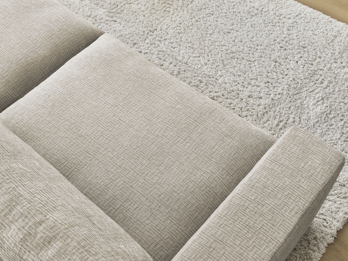 Bobochic Leonard Sofa 3-Sitzer 234 × 109 cm Strukturstoff Beige