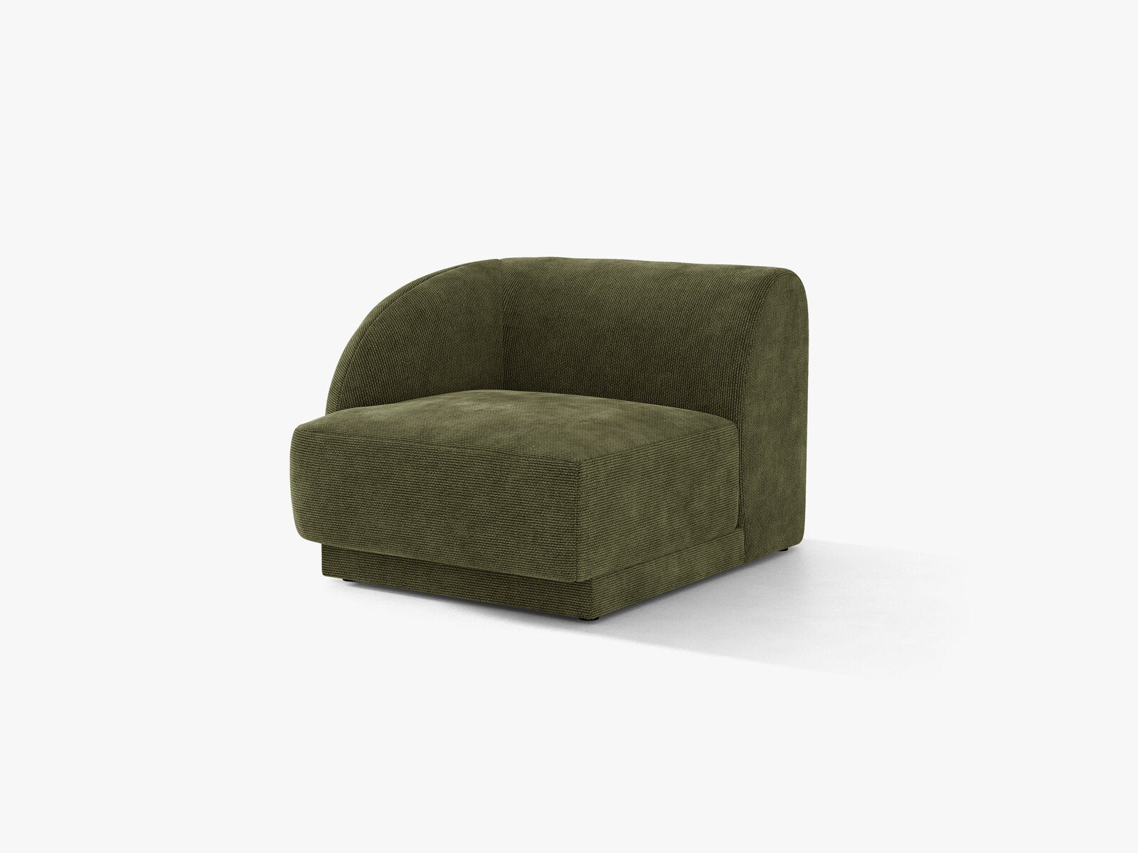 Micadoni Eckmodul Miley 1-Sitzer Chenille Eden Grün Links