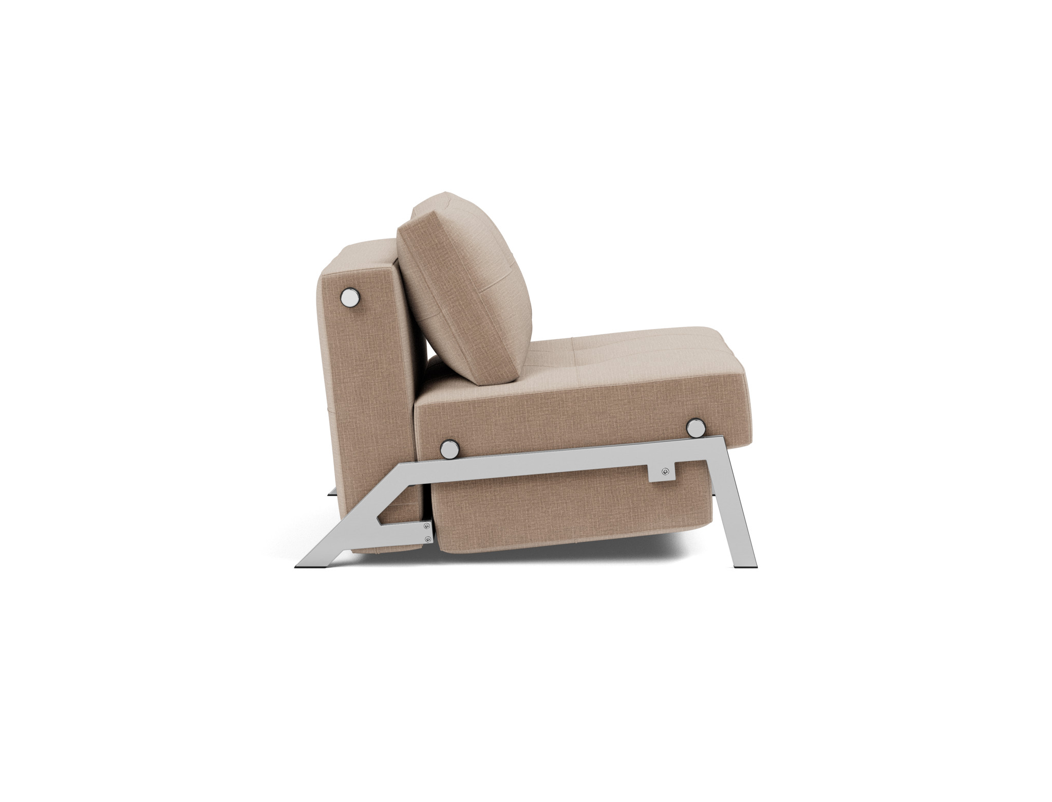Schlafsessel Cubed 90 Chenille Esina 417-Mocha Beine Chrom