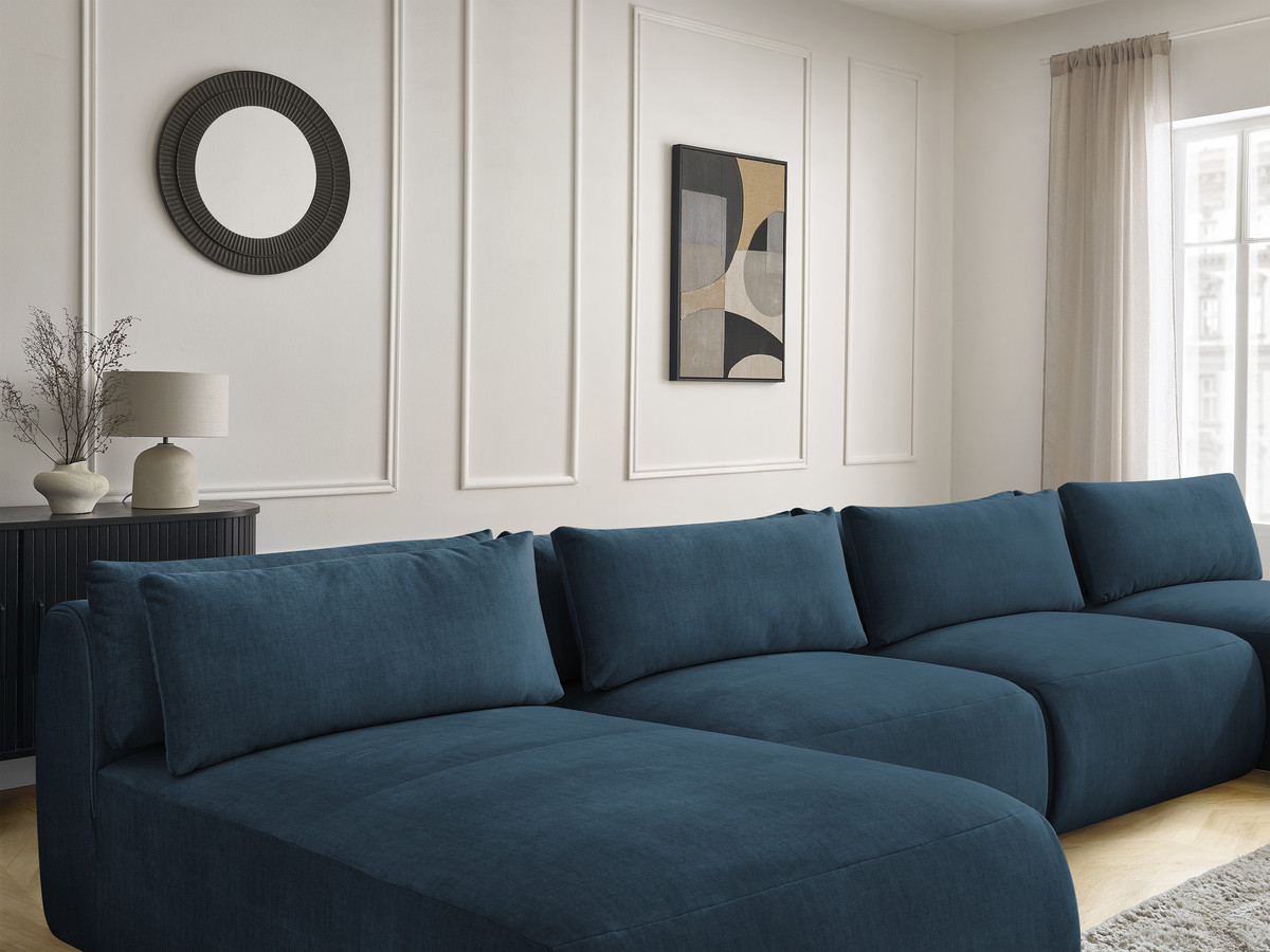 Bobochic Jana Wohnlandschaft Samt Blau
