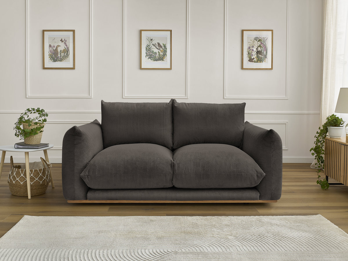 Bobochic Ernest Sofa 2-Sitzer Cordsamt Taupe