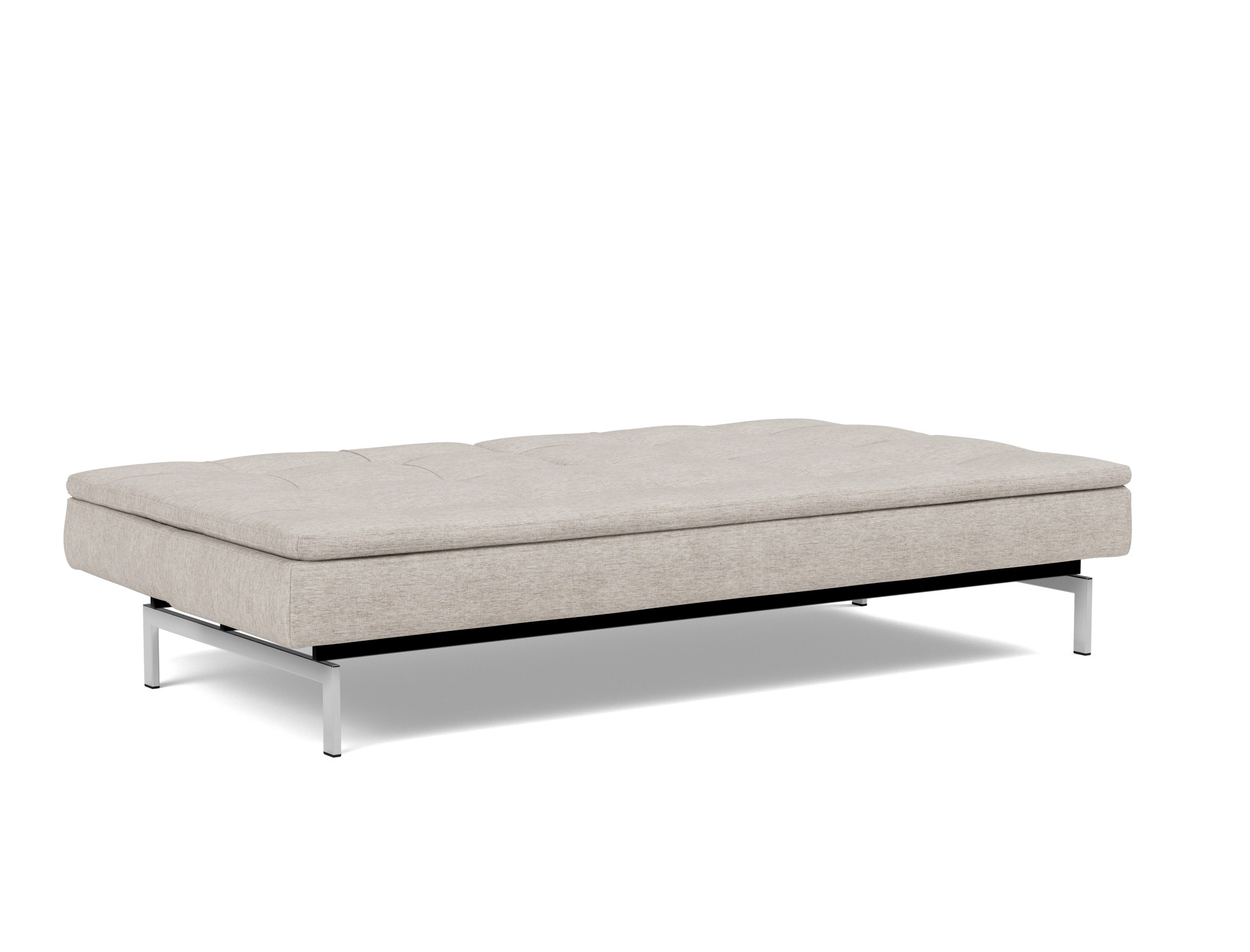 Schlafsofa Dublexo Chenille Yuveno 471-Sand Beine Chrom
