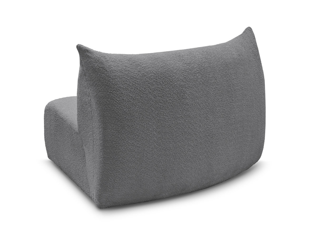 Bobochic Azra Sofamodul 1-Sitzer Bouclé-Stoff Dunkelgrau