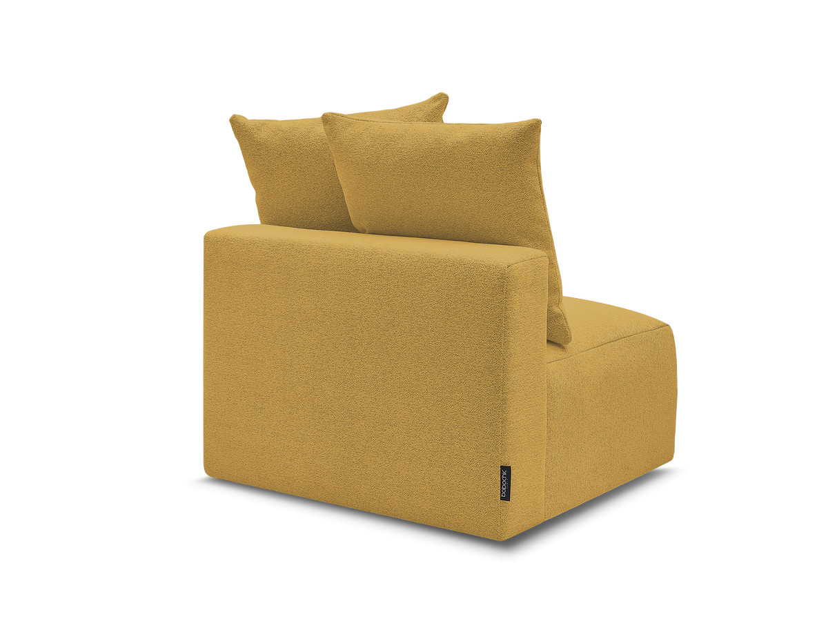 Bobochic Voltaire Sofamodul 1-Sitzer 90 × 100 cm Melange-Stoff Gelb