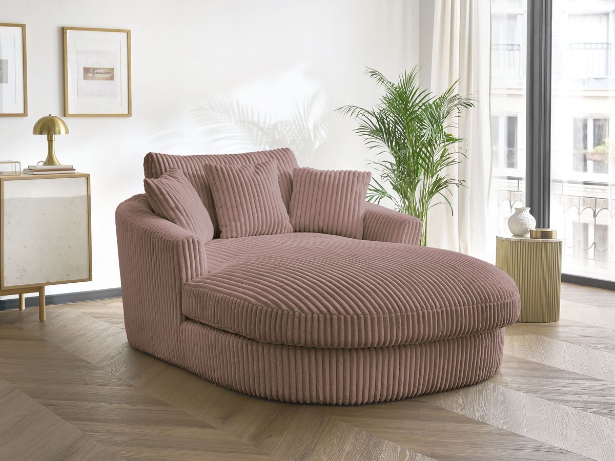 Bobochic Belem Méridienne-Modul Breitcord weich Rosa