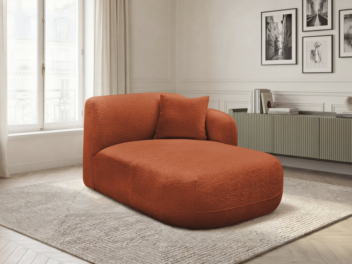 Bobochic Anda Méridienne-Modul Chenille Orange Ecke rechts