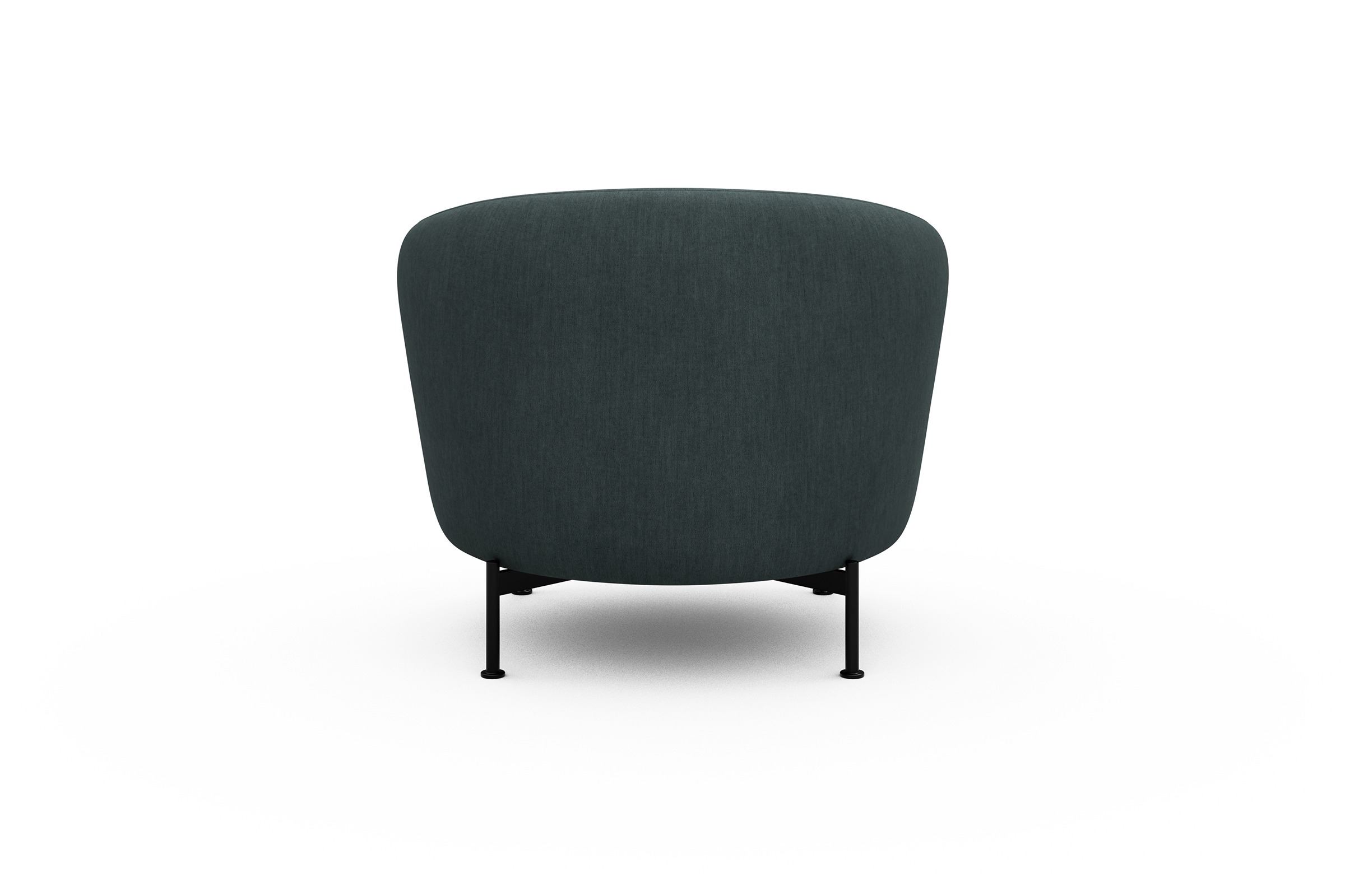 Sessel Ronda X-Metallgestell Schwarz Vivus-Blue