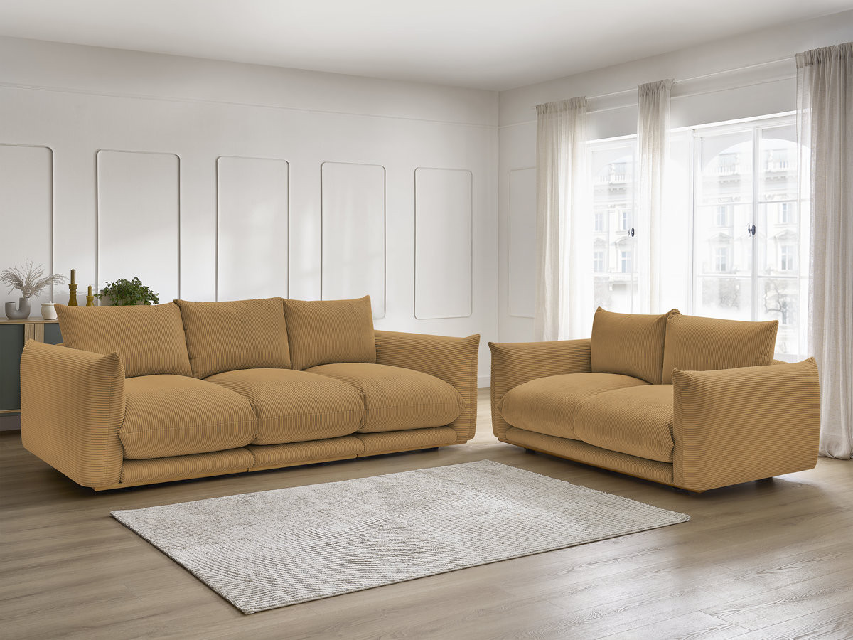 Bobochic Ernest Sofa 5-Sitzer Cordsamt Gelb