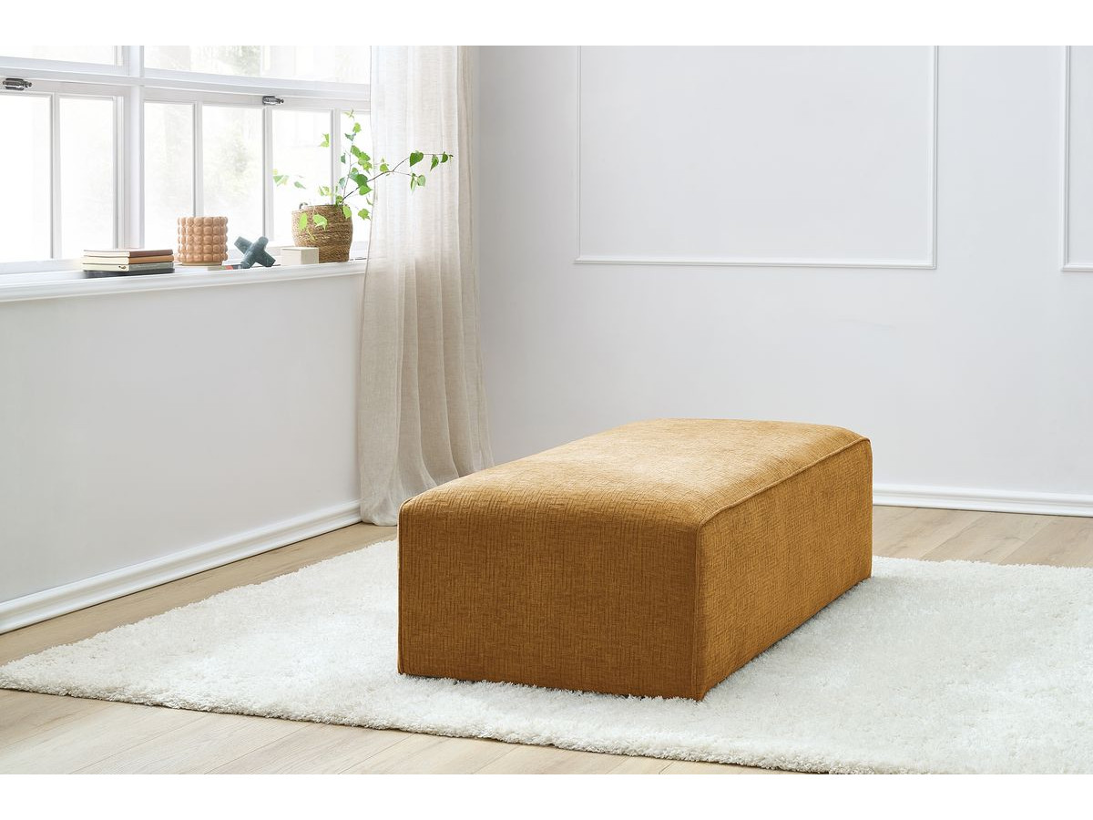 Bobochic Megeve Pouf Strukturstoff Gelb