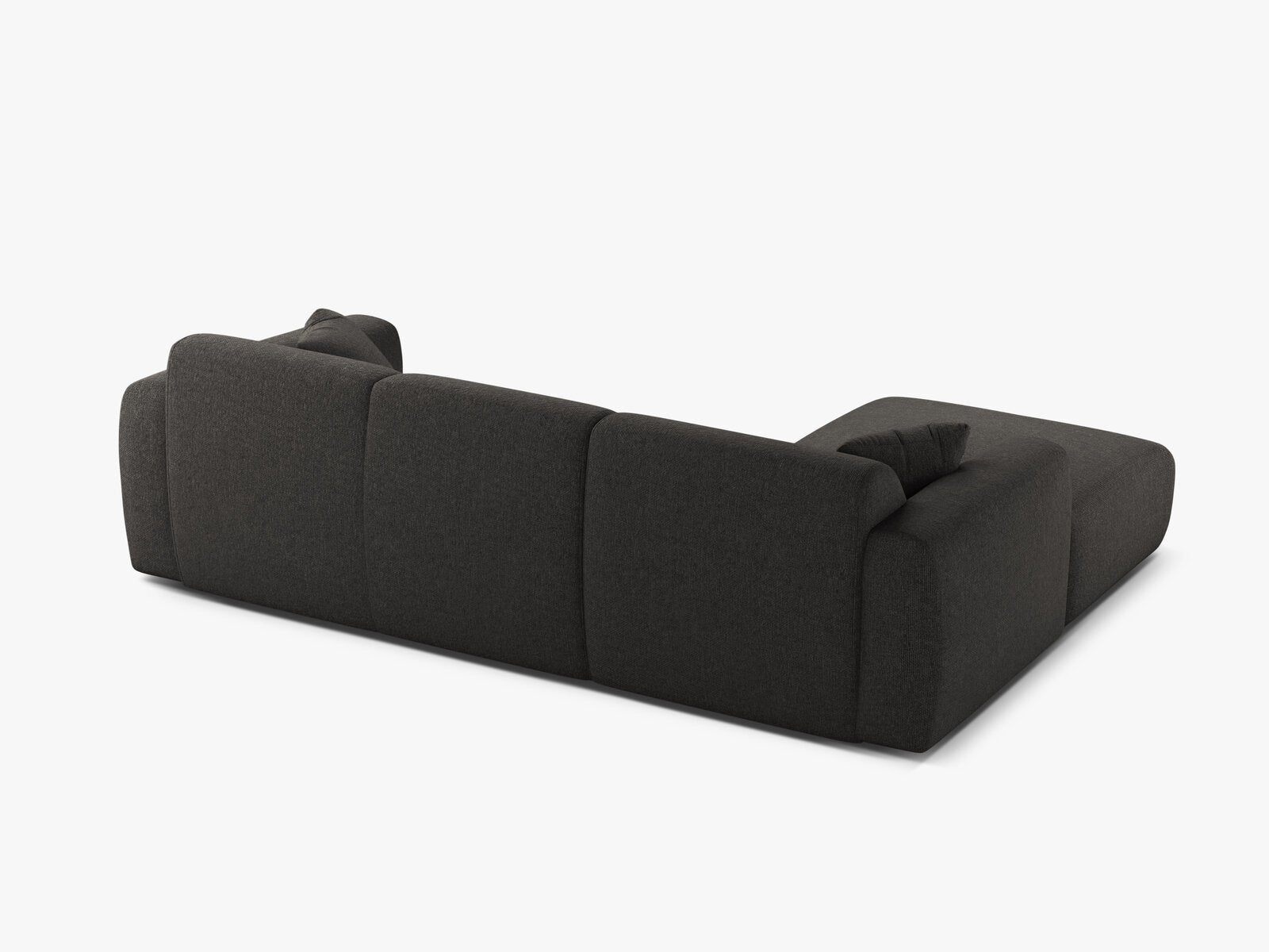 Micadoni Ecksofa Molino 4-Sitzer Links Chenille Eden Dunkelgrau