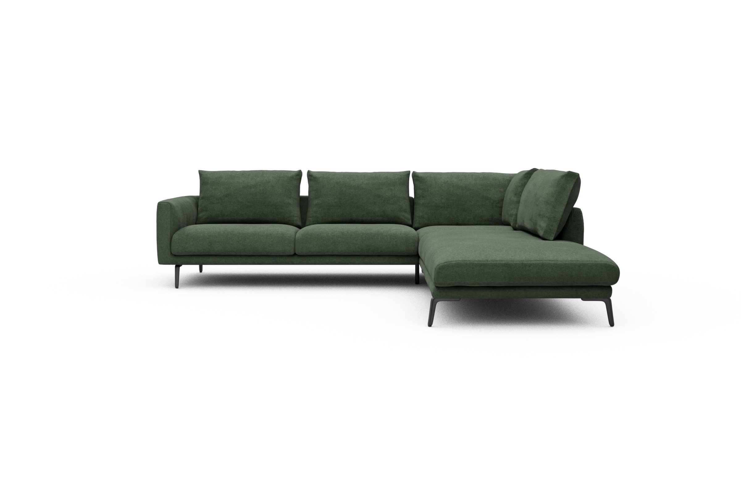 Skandi Home Ecksofa Karl Relax-Ecke rechts mit 2,5-Sitzer Casone-Forest-Green moebelfaktor