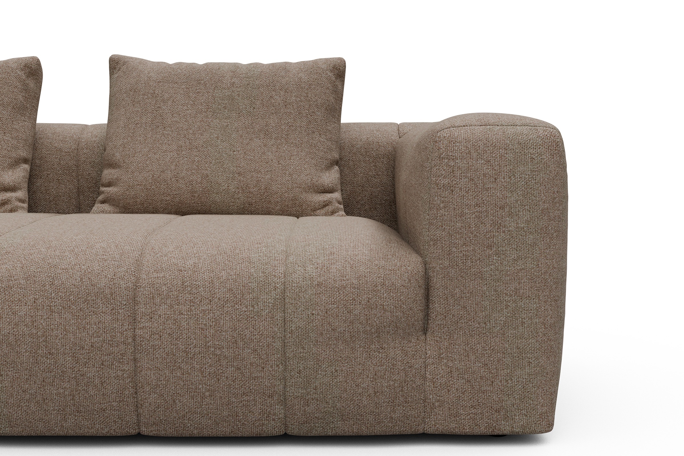 Ecksofa Hugo 2x 2,5-Sitzer Armlehne rechts Sama-Antelope