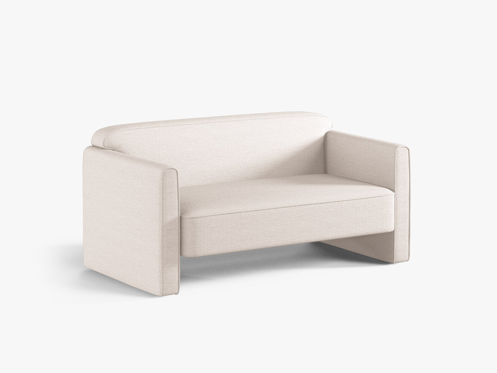 Micadoni Sofa Abby 2-Sitzer Strukturierter Stoff Heritage Beige