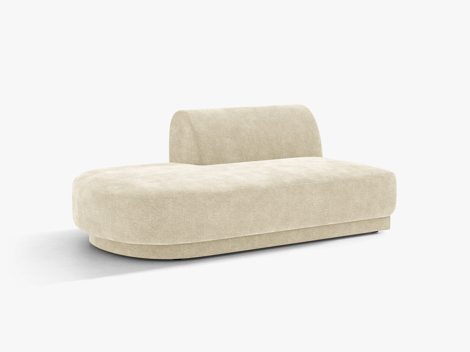 Micadoni 2-Sitzer Sitzmodul offen Miley Links Chenille Haga Helles Beige