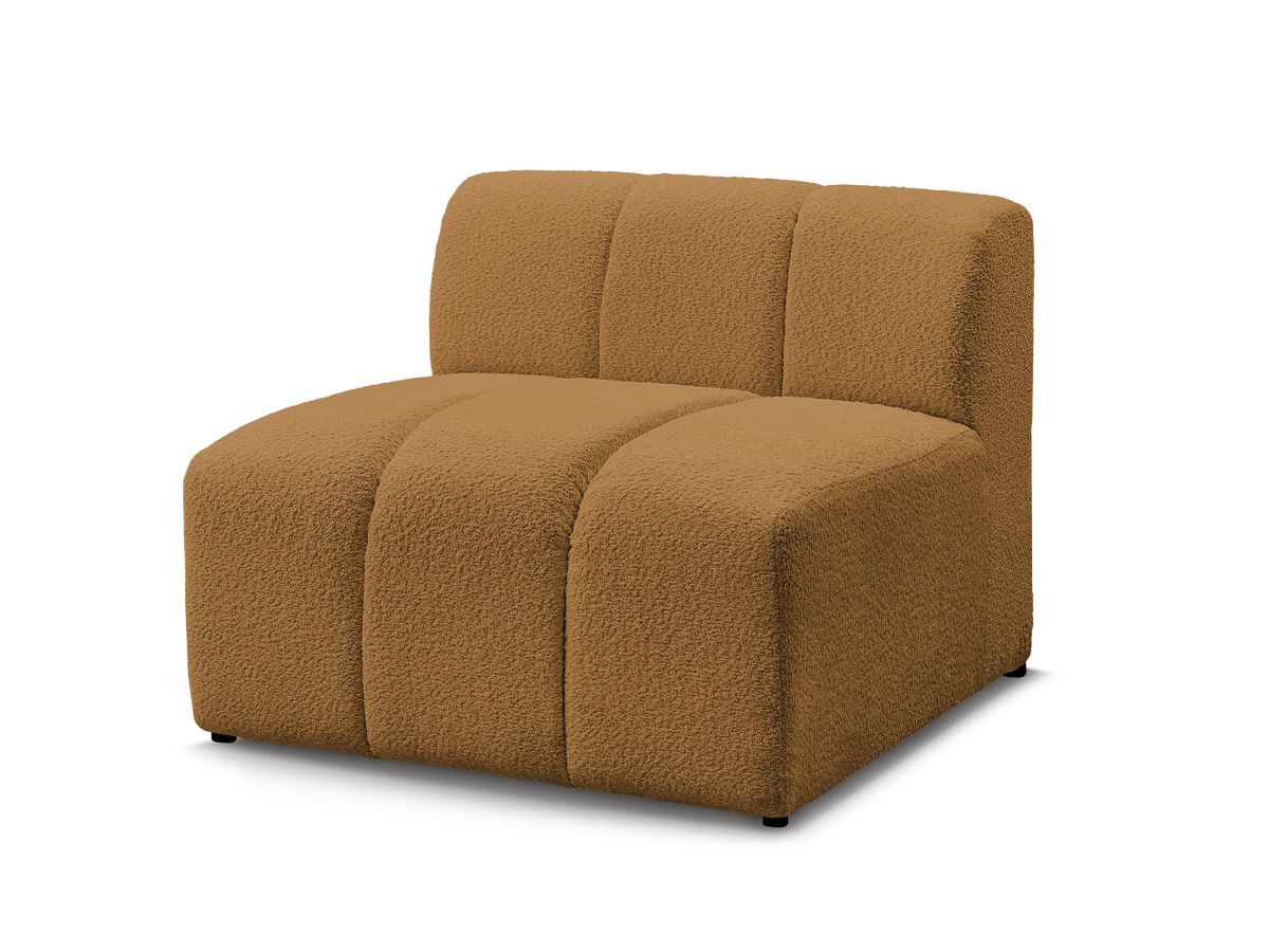 Bobochic Annecy Sofamodul 1-Sitzer Bouclé-Stoff Gelb