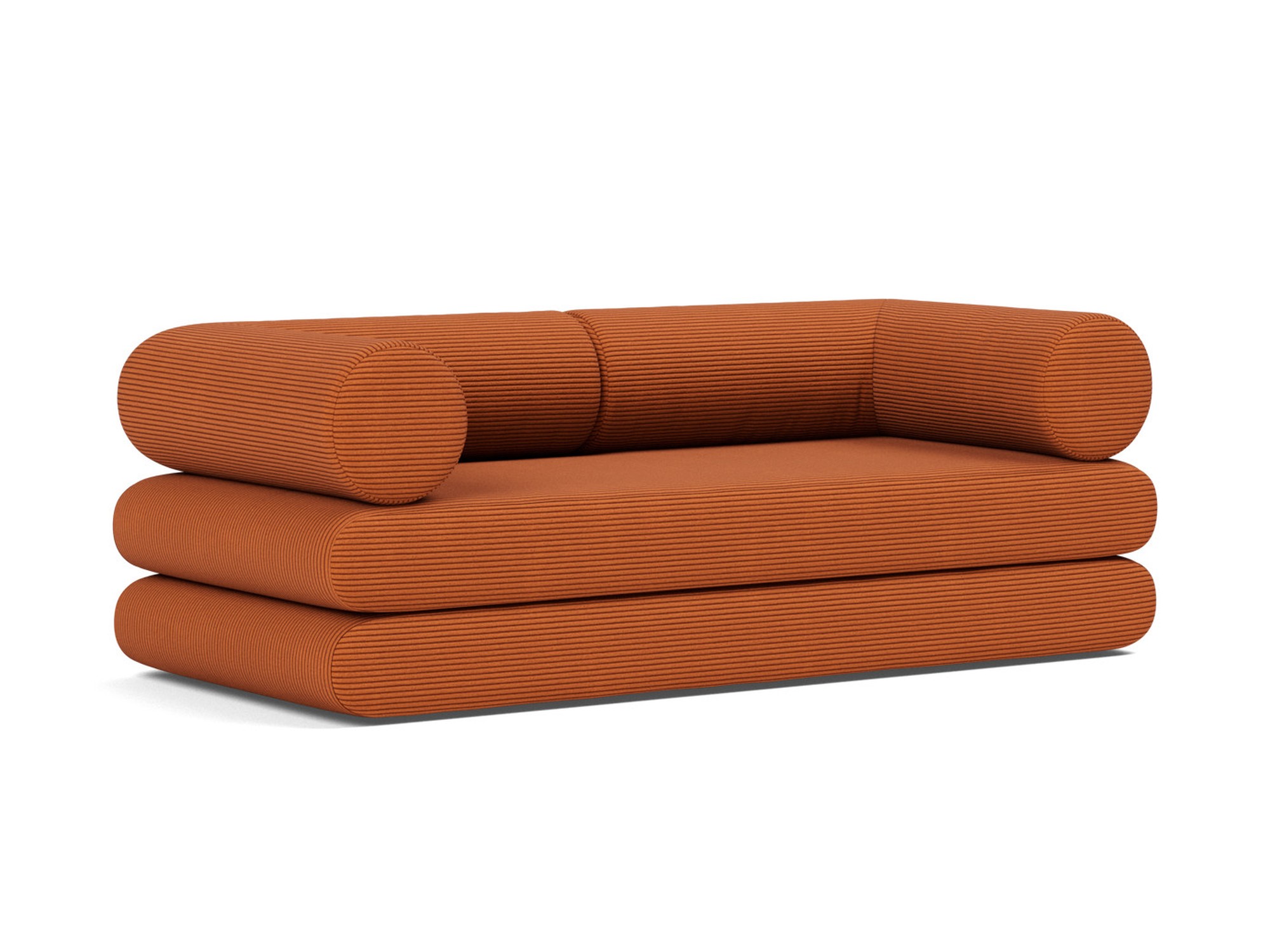 Tagesbett Circlus mit L-förmigen Armlehnen Kord Corduroy 595-Burnt-Orange